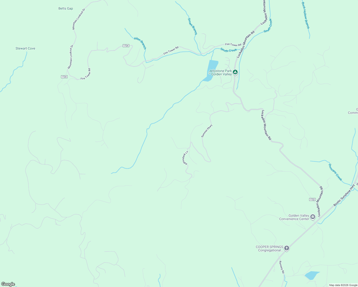 map of restaurants, bars, coffee shops, grocery stores, and more near 152 Coady Ridge in Bostic