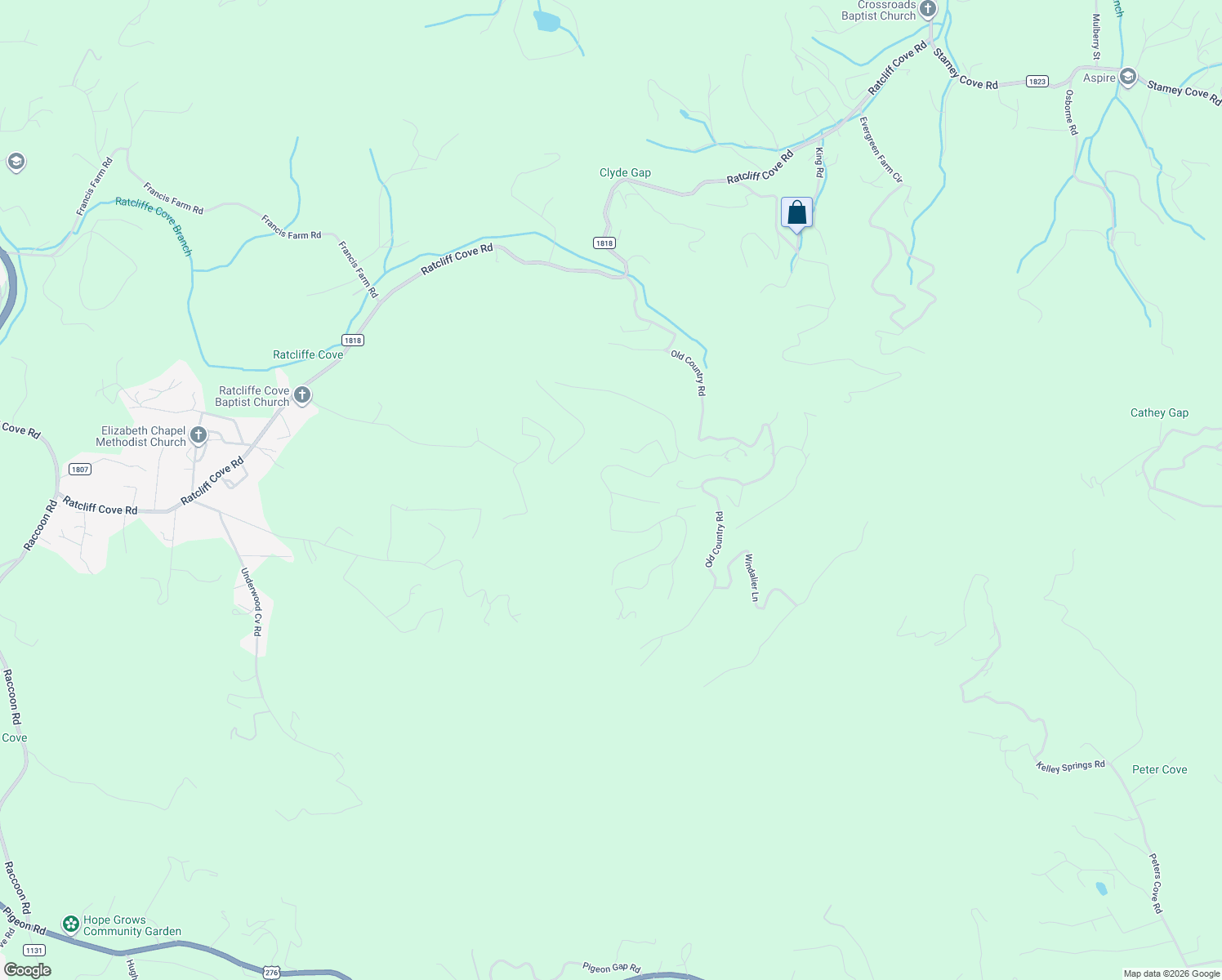 map of restaurants, bars, coffee shops, grocery stores, and more near 600 Brandywine Road in Waynesville