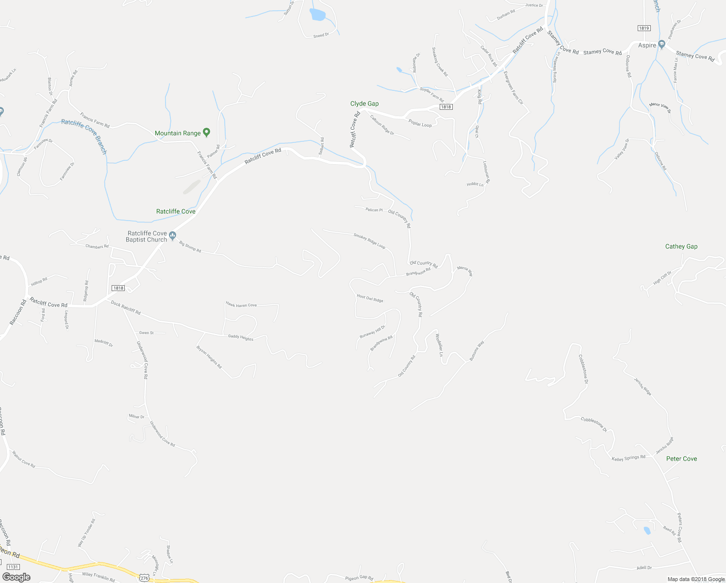map of restaurants, bars, coffee shops, grocery stores, and more near 35 Hoot Owl Ridge in Waynesville