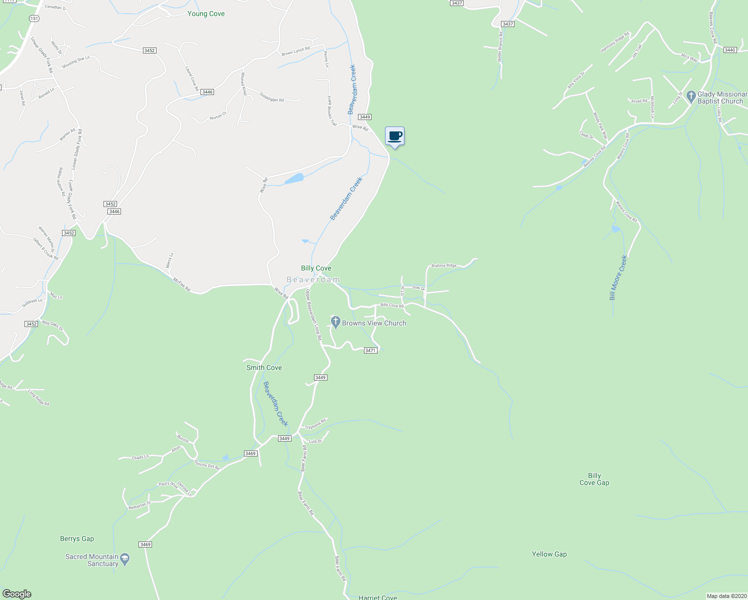 map of restaurants, bars, coffee shops, grocery stores, and more near 41 Billy Cove Road in Candler