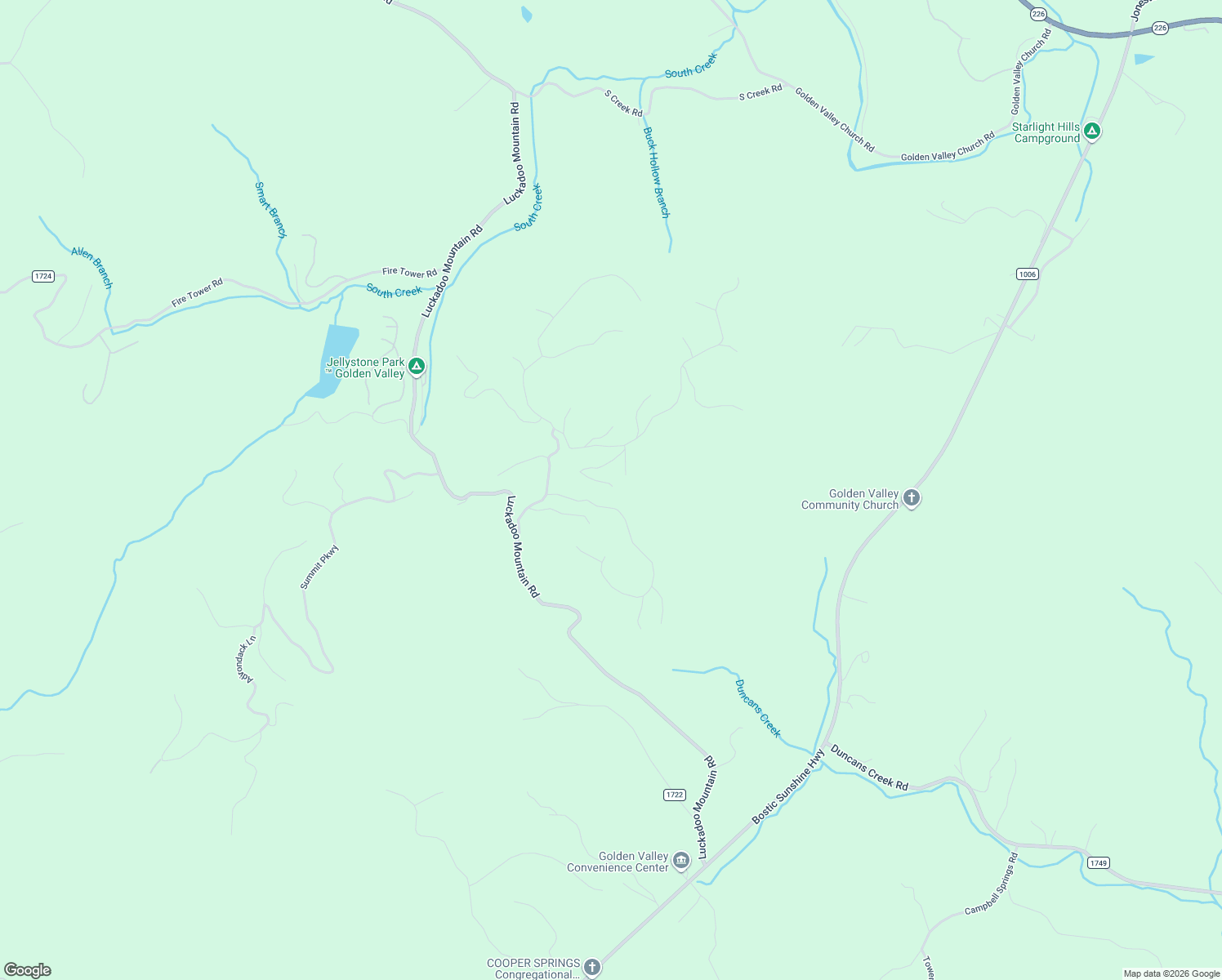 map of restaurants, bars, coffee shops, grocery stores, and more near 145 Azule Ridge Drive in Bostic