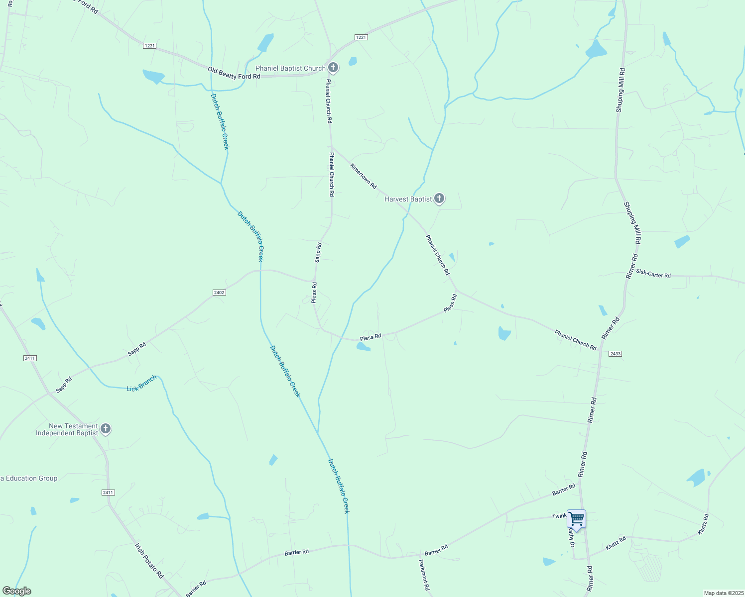 map of restaurants, bars, coffee shops, grocery stores, and more near 4671 Pless Rd in Rockwell