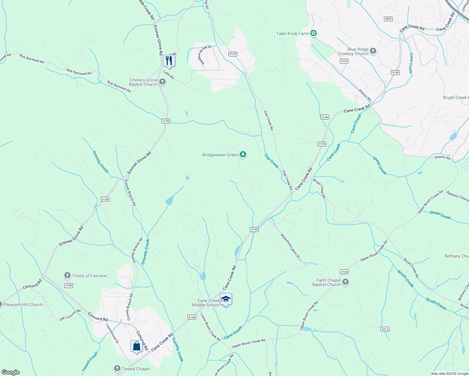 map of restaurants, bars, coffee shops, grocery stores, and more near 101 Laurel Loop in Fletcher