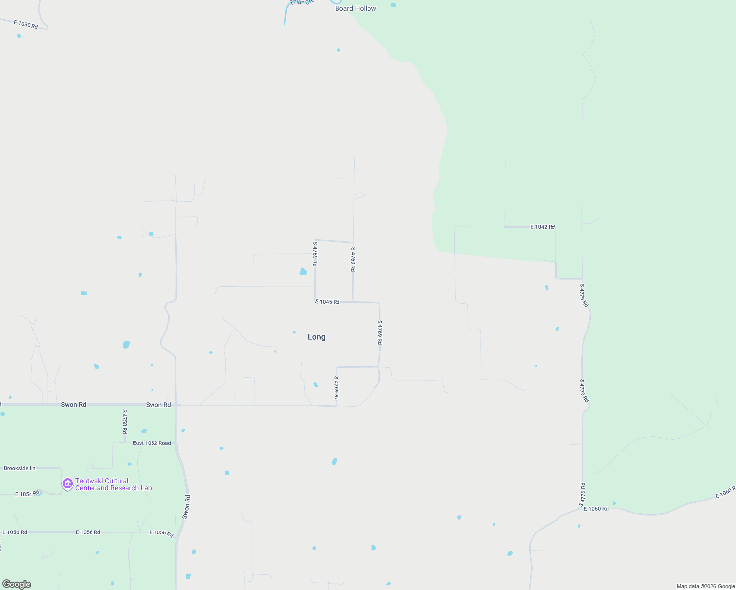 map of restaurants, bars, coffee shops, grocery stores, and more near South 4769 Road in Muldrow