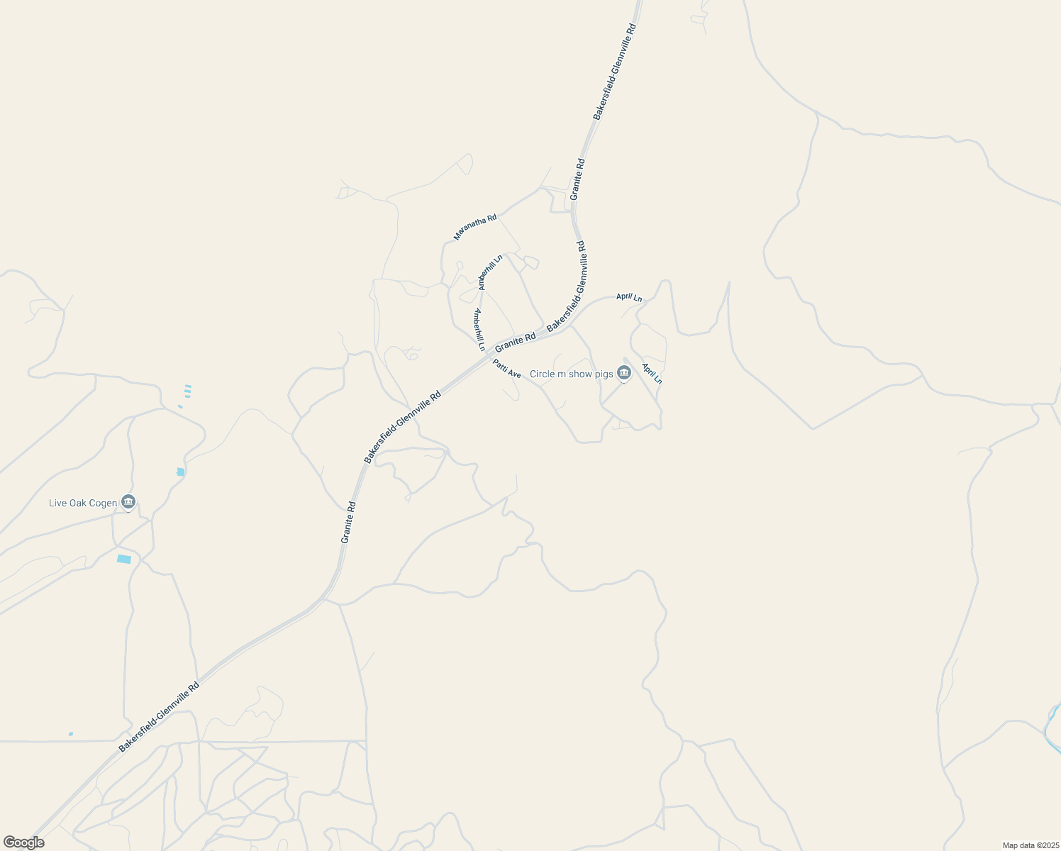 map of restaurants, bars, coffee shops, grocery stores, and more near Patti Avenue in Kern County