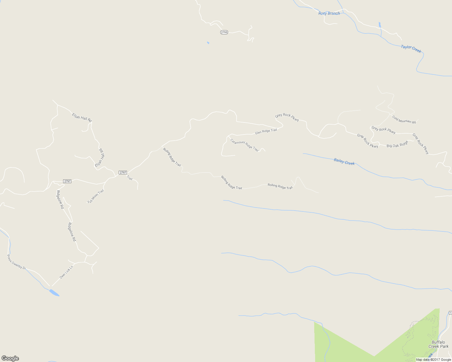 map of restaurants, bars, coffee shops, grocery stores, and more near Rolling Ridge Trail in Black Mountain