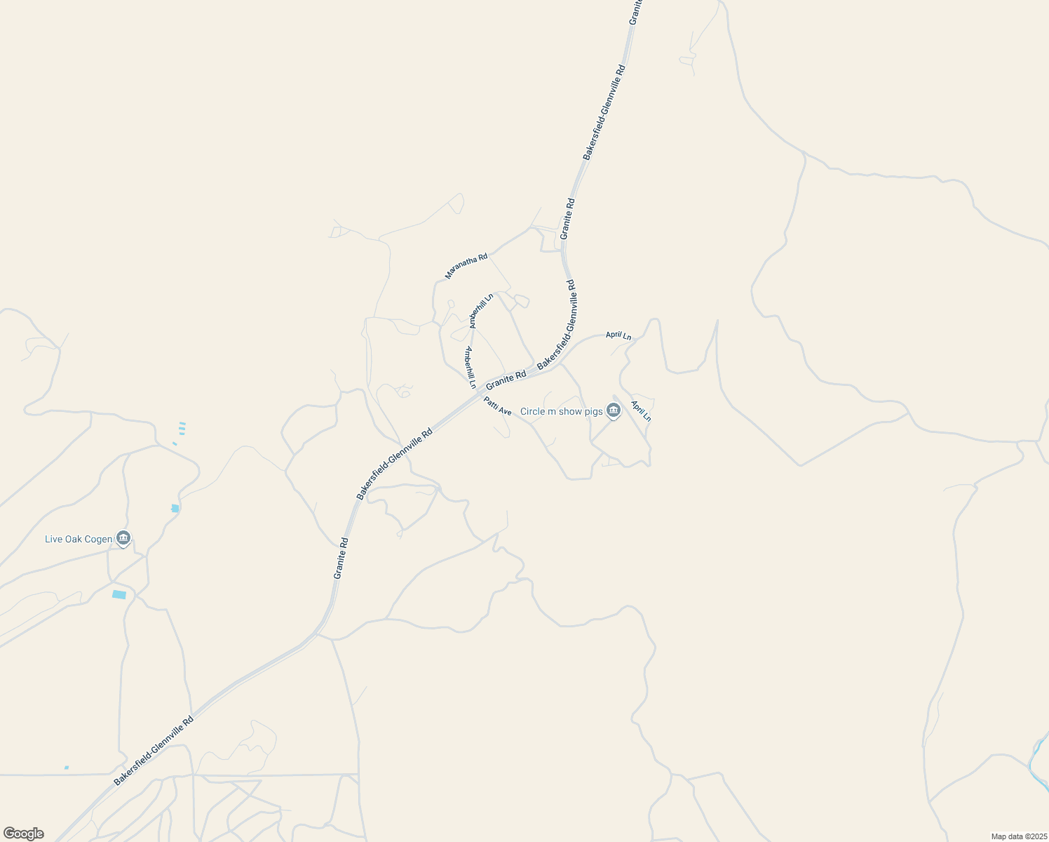 map of restaurants, bars, coffee shops, grocery stores, and more near Patti Avenue in Kern County