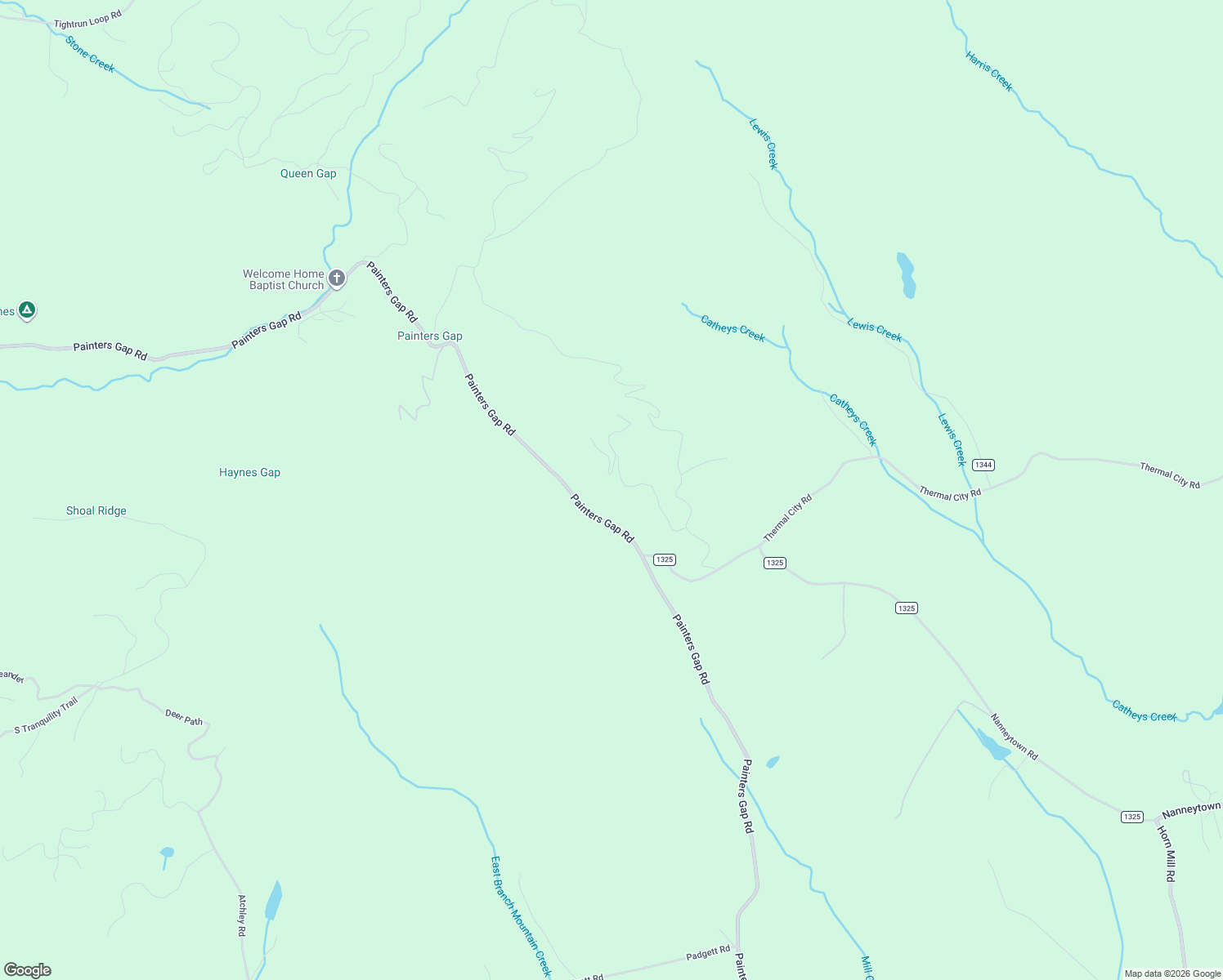 map of restaurants, bars, coffee shops, grocery stores, and more near 345 Lower Switch Back Road in Union Mills