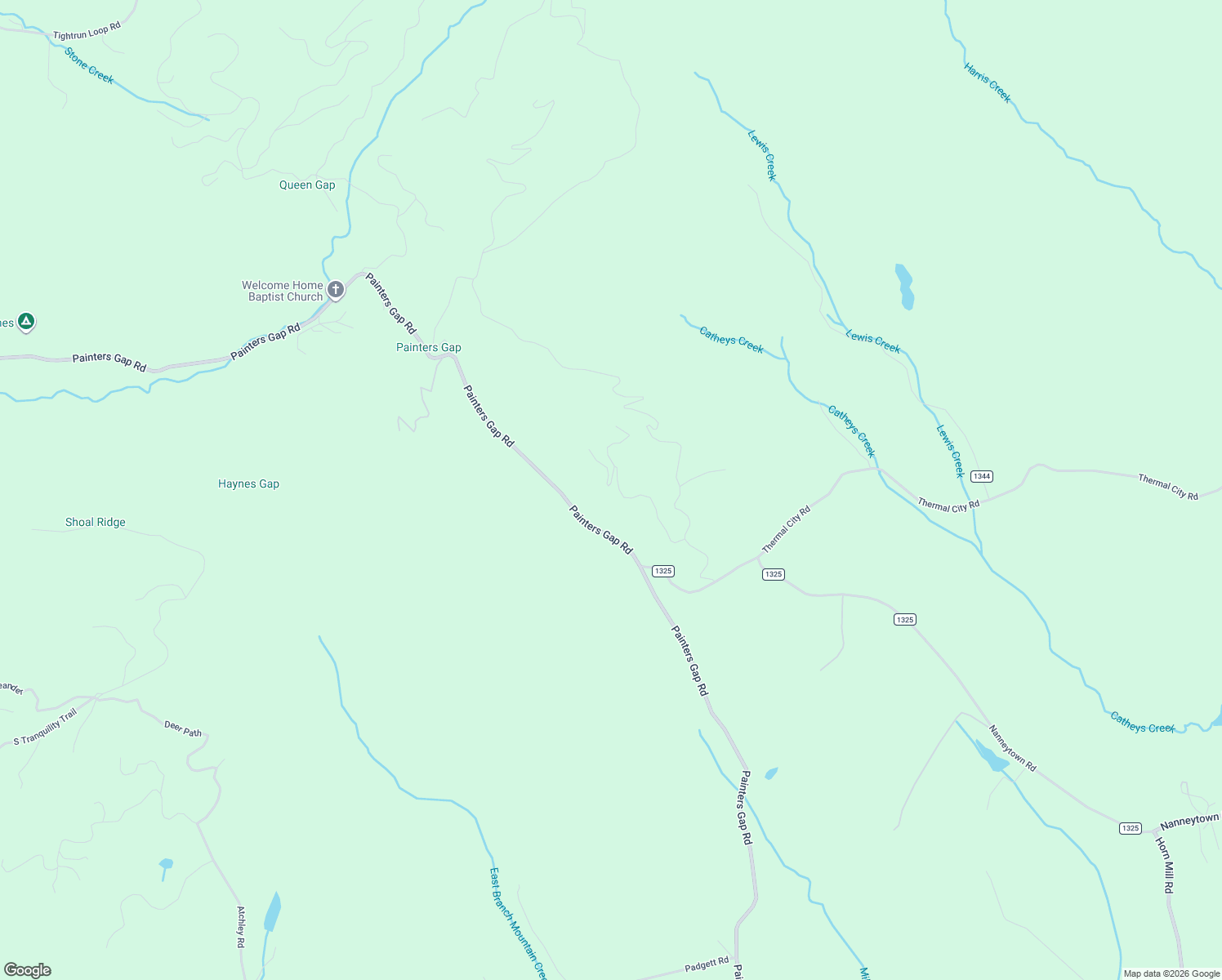 map of restaurants, bars, coffee shops, grocery stores, and more near 345 Lower Switch Back Road in Union Mills