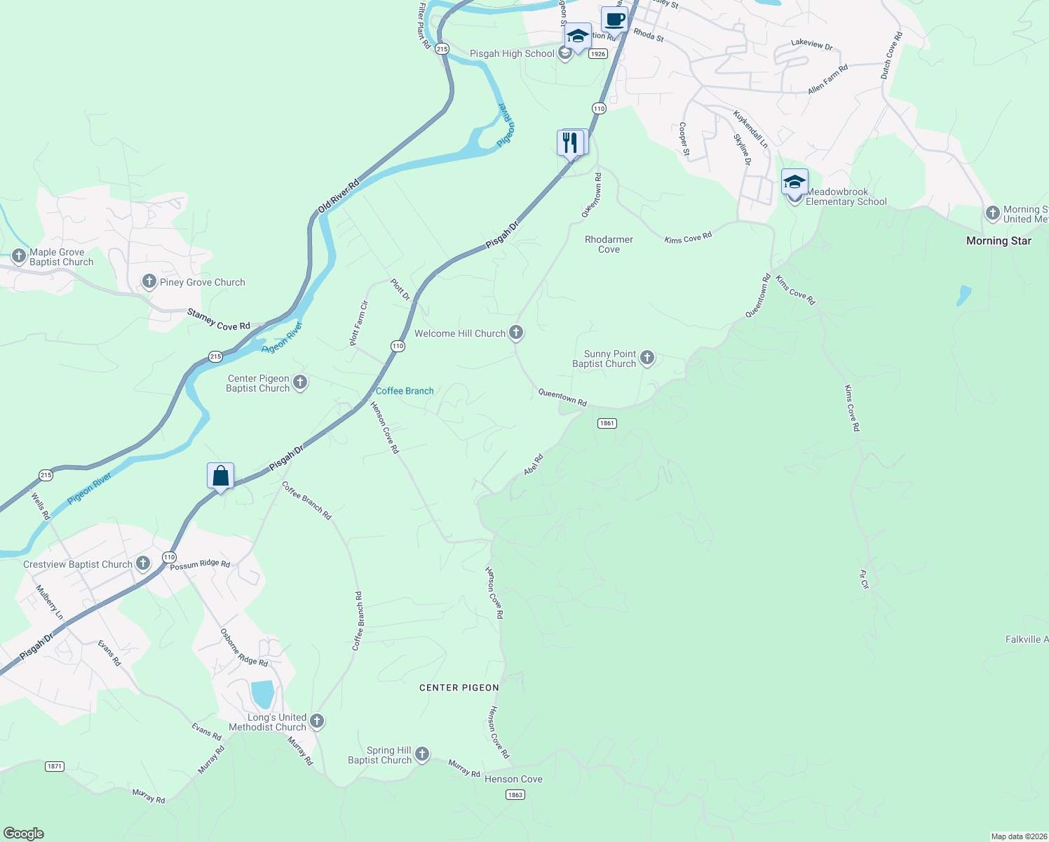 map of restaurants, bars, coffee shops, grocery stores, and more near 570 Scottdale Road in Canton