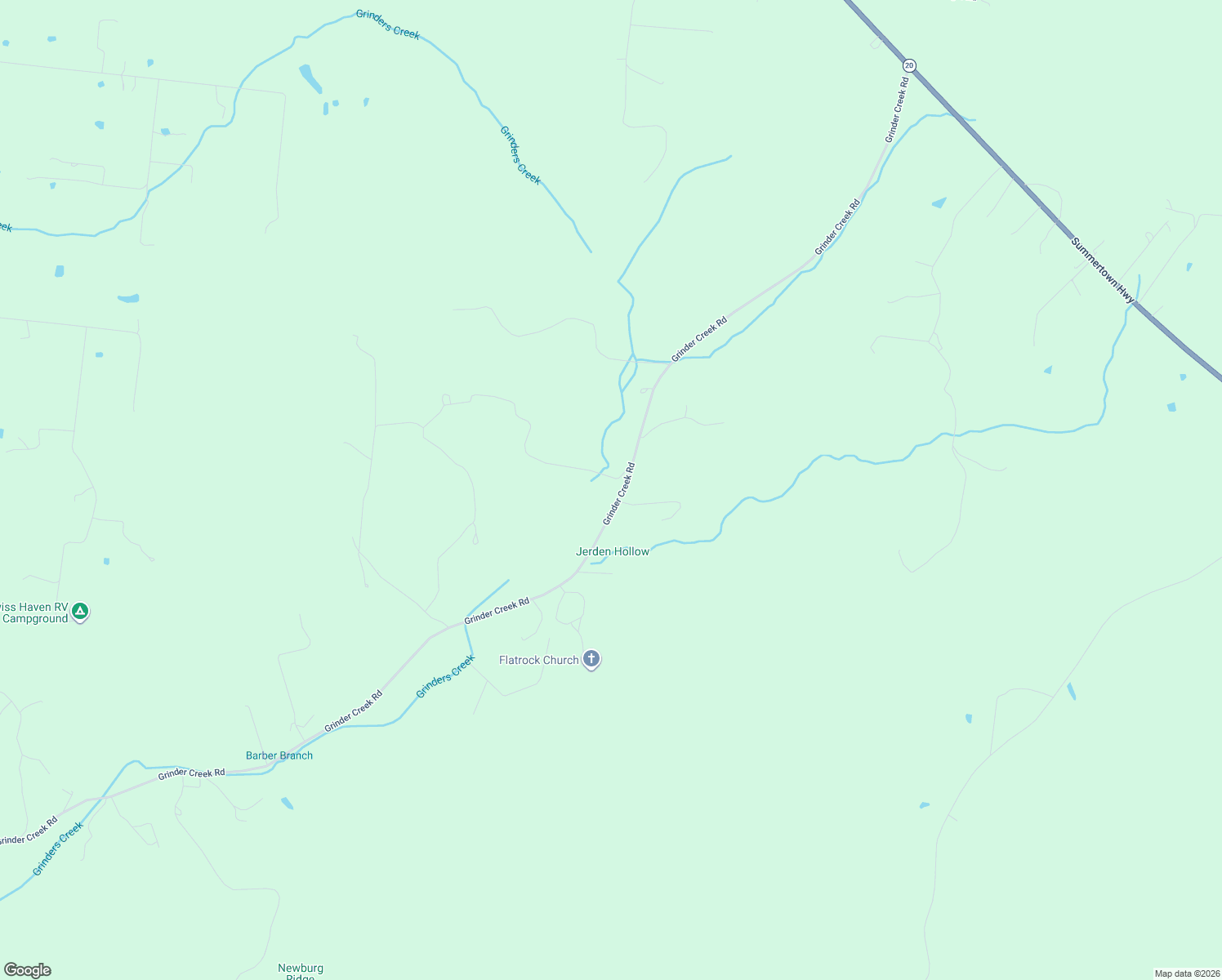 map of restaurants, bars, coffee shops, grocery stores, and more near 422 Grinder Creek Road in Hohenwald