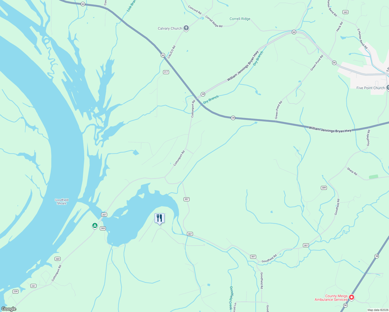 map of restaurants, bars, coffee shops, grocery stores, and more near 6029 Cottonport Road in Decatur