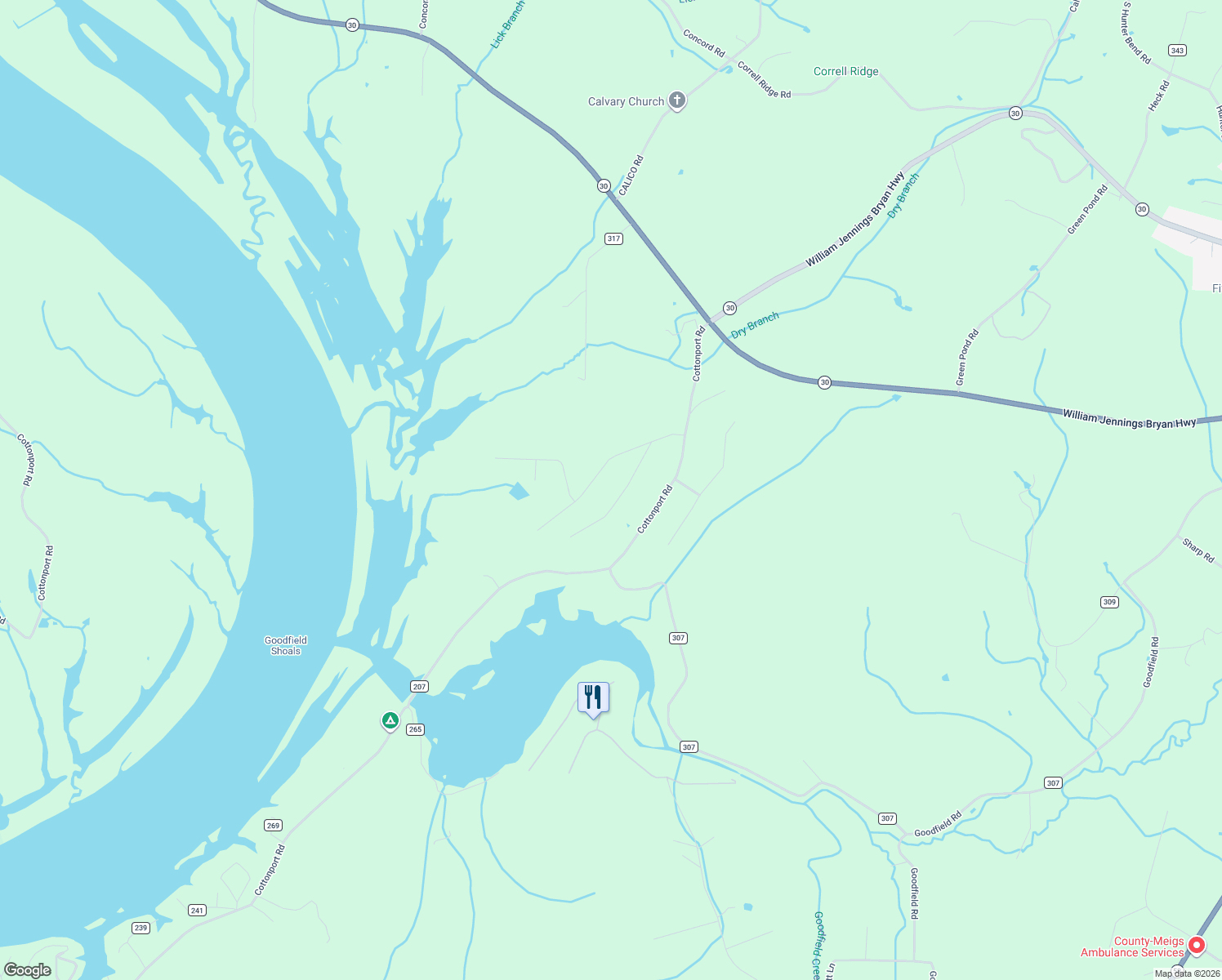 map of restaurants, bars, coffee shops, grocery stores, and more near 6029 Cottonport Road in Decatur