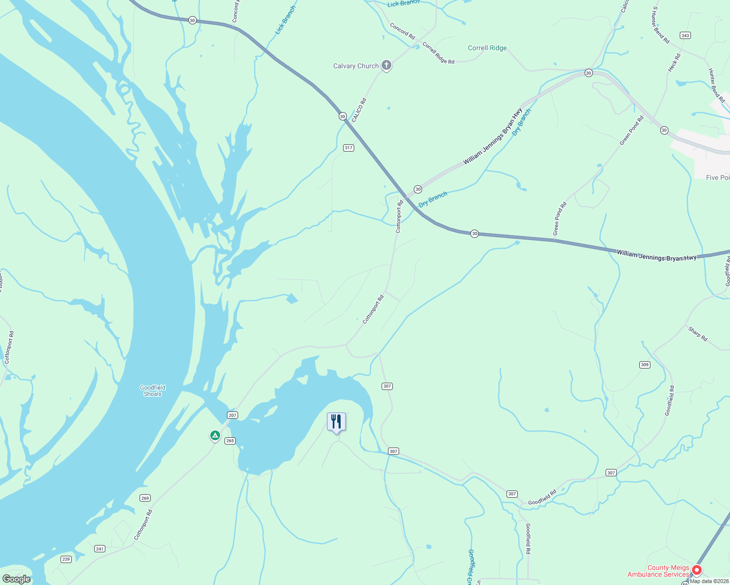 map of restaurants, bars, coffee shops, grocery stores, and more near 6029 Cottonport Road in Decatur