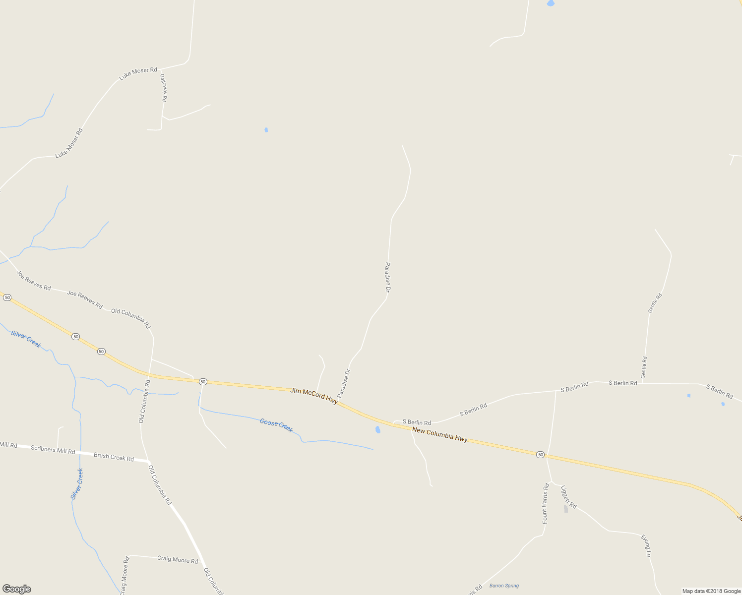 map of restaurants, bars, coffee shops, grocery stores, and more near 2031 Paradise Drive in Lewisburg