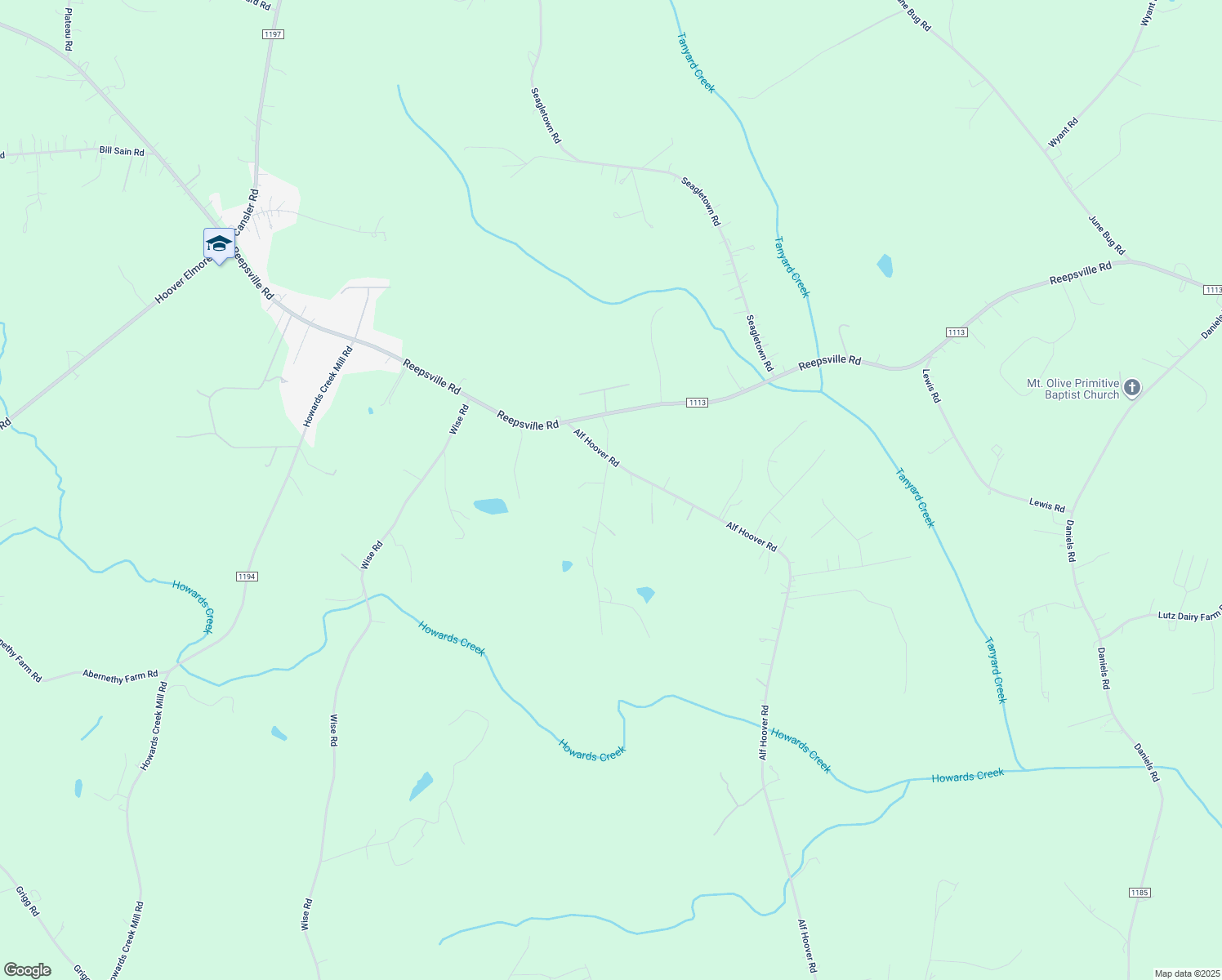 map of restaurants, bars, coffee shops, grocery stores, and more near 1570 J Rhyne Reep Road in Vale