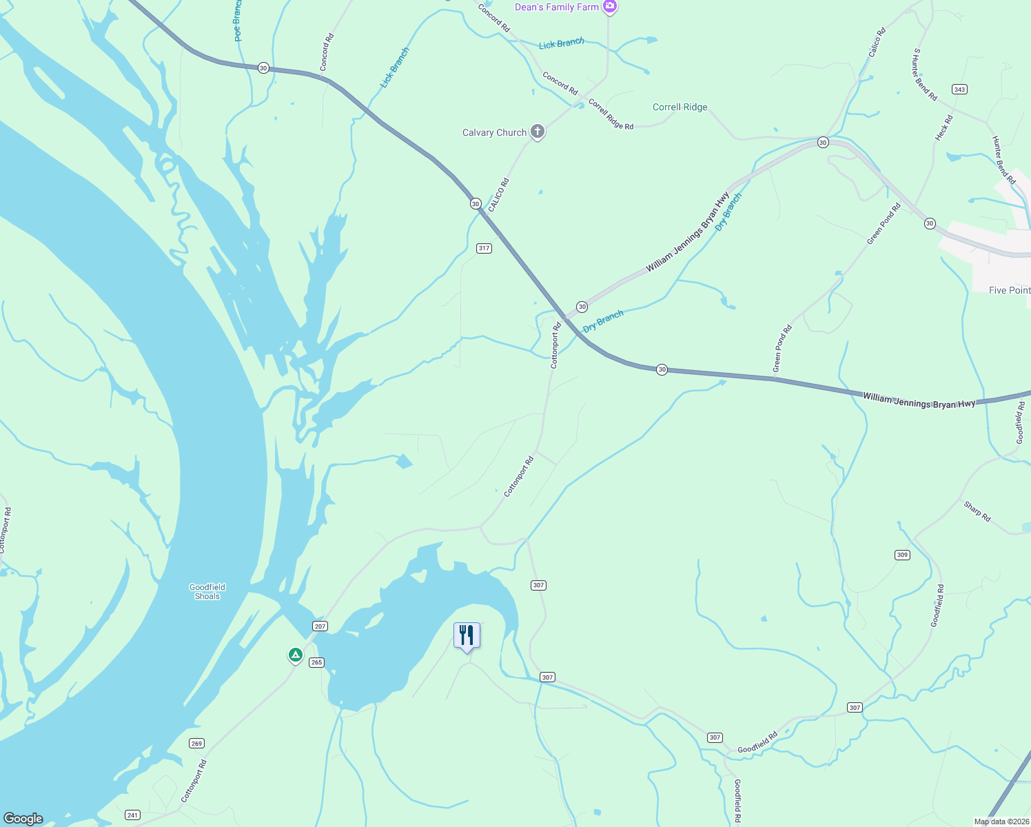 map of restaurants, bars, coffee shops, grocery stores, and more near 6029 Cottonport Road in Decatur