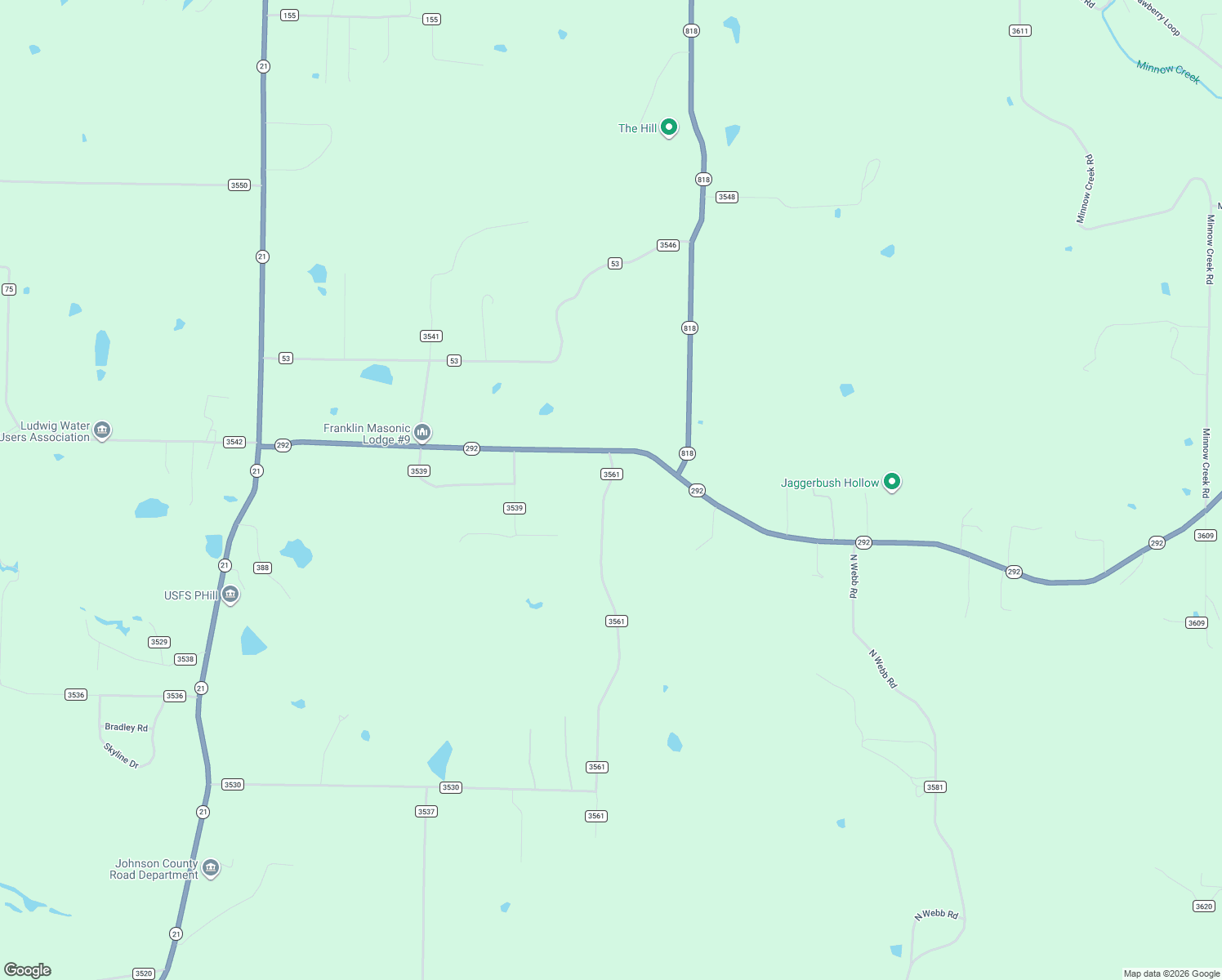 map of restaurants, bars, coffee shops, grocery stores, and more near 214 County Road 3561 in Clarksville