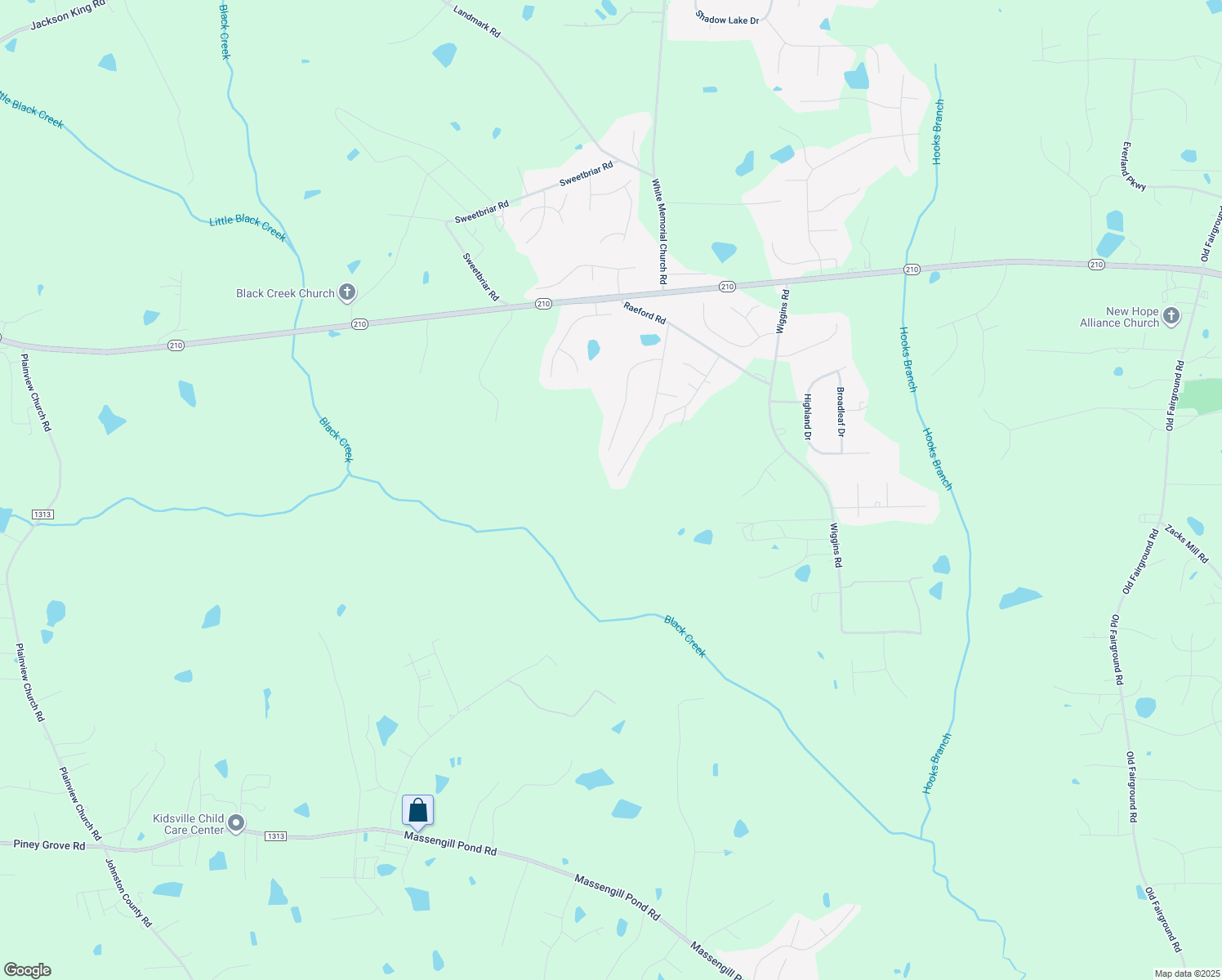 map of restaurants, bars, coffee shops, grocery stores, and more near 513 Cabin Grove Ct in Angier