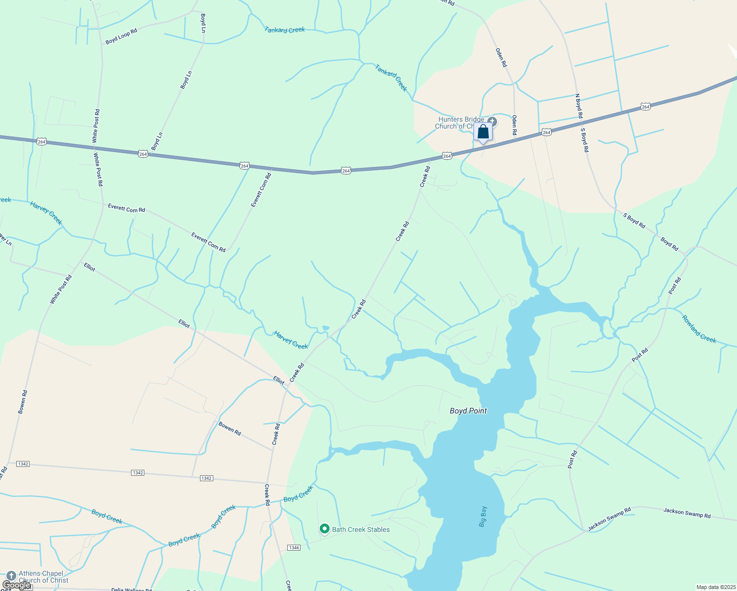map of restaurants, bars, coffee shops, grocery stores, and more near 721 Sawmill Landing Road in Bath