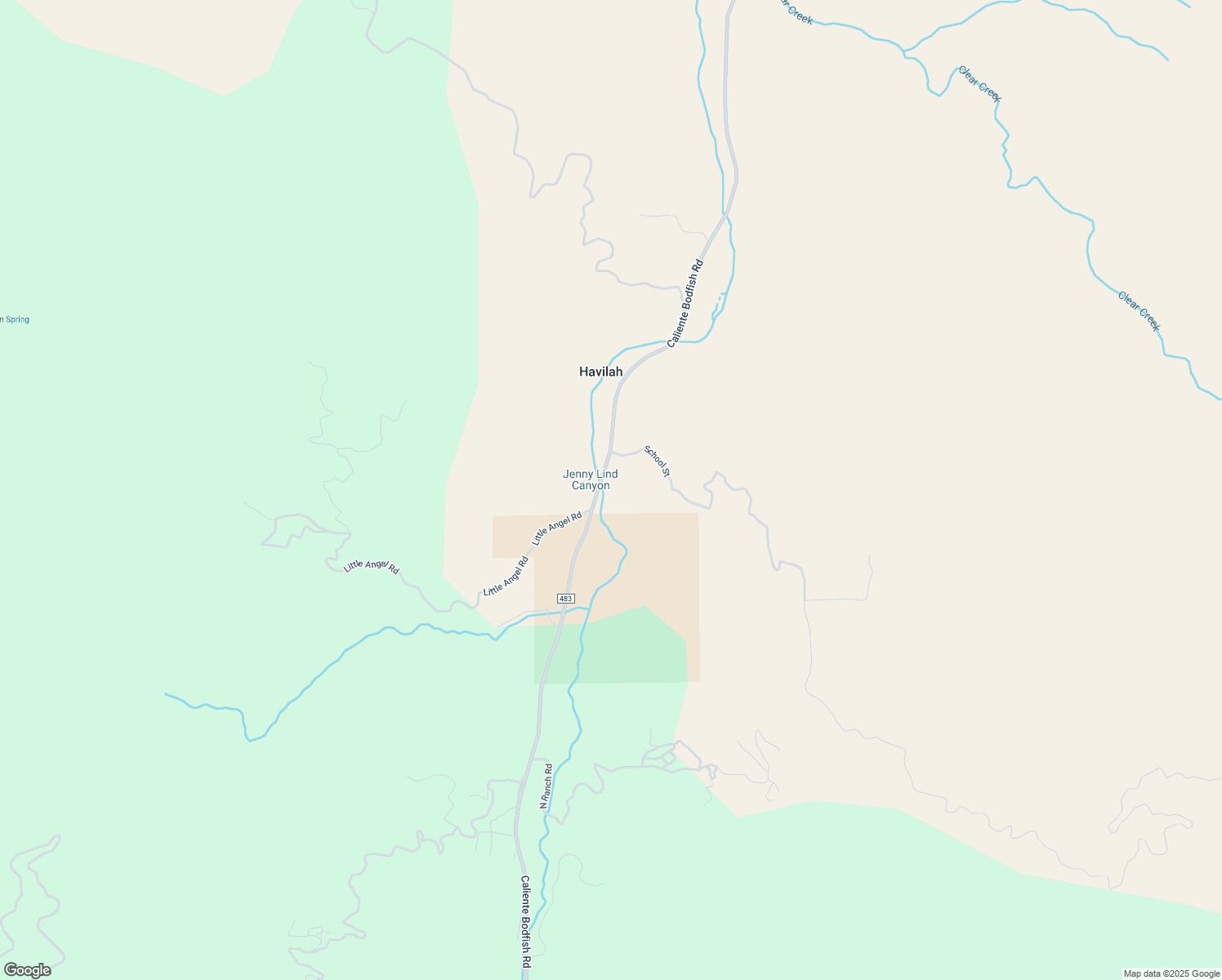 map of restaurants, bars, coffee shops, grocery stores, and more near 95 Caliente Bodfish Road in Bodfish