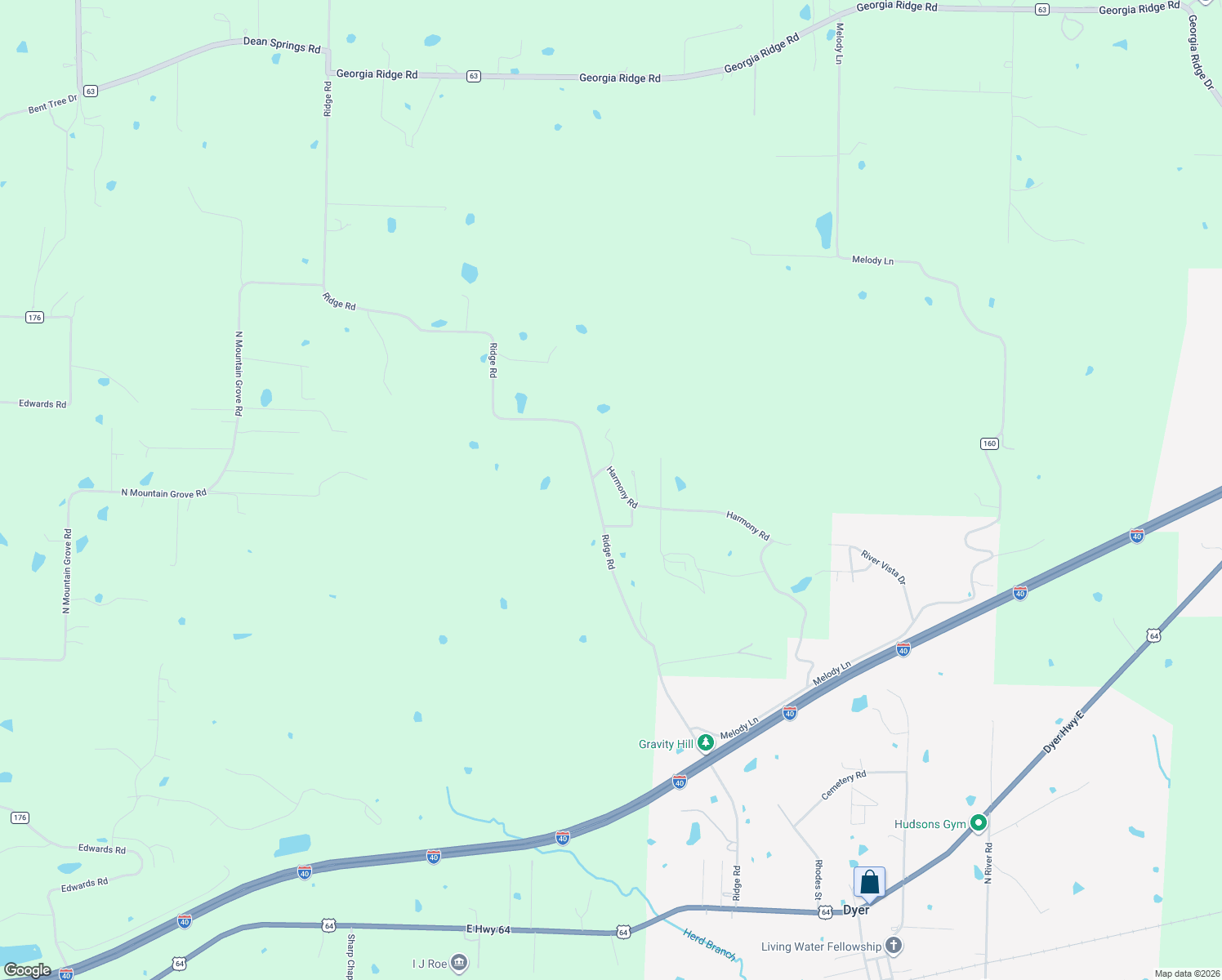 map of restaurants, bars, coffee shops, grocery stores, and more near 3515 Ridge Road in Alma
