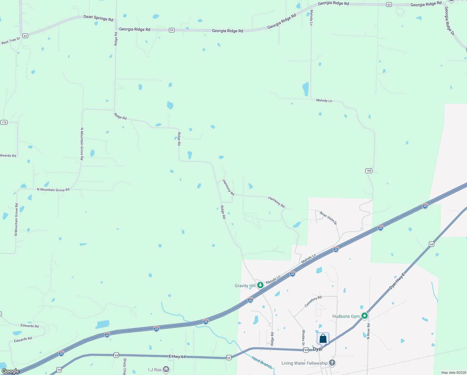 map of restaurants, bars, coffee shops, grocery stores, and more near 3515 Ridge Road in Alma