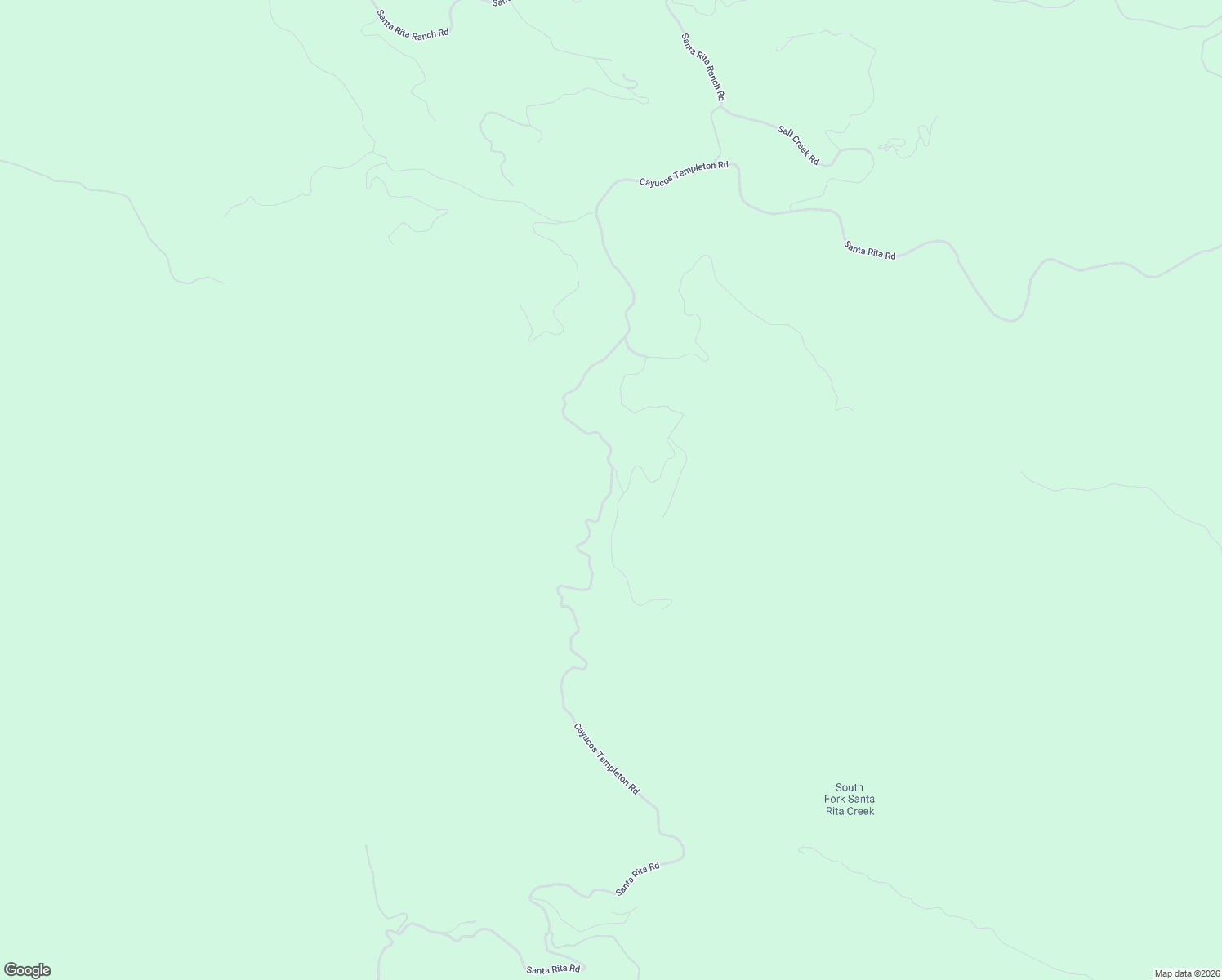 map of restaurants, bars, coffee shops, grocery stores, and more near Santa Rita Road in Templeton
