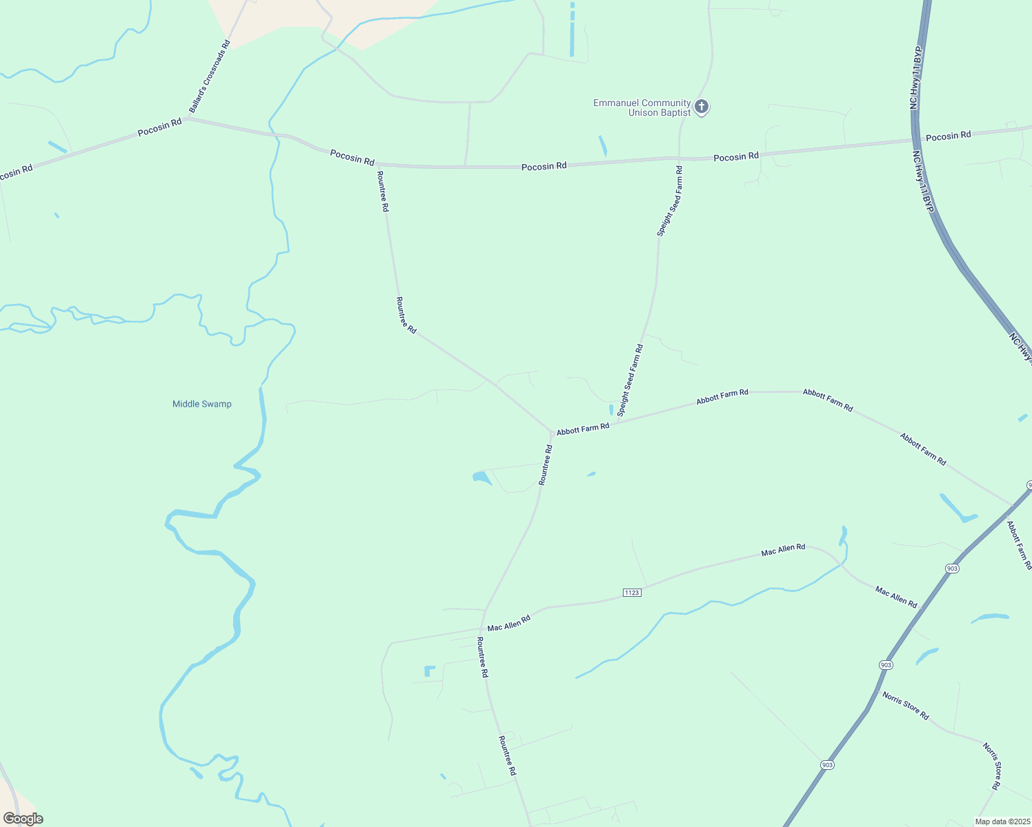 map of restaurants, bars, coffee shops, grocery stores, and more near 4030 Rountree Rd in Ayden