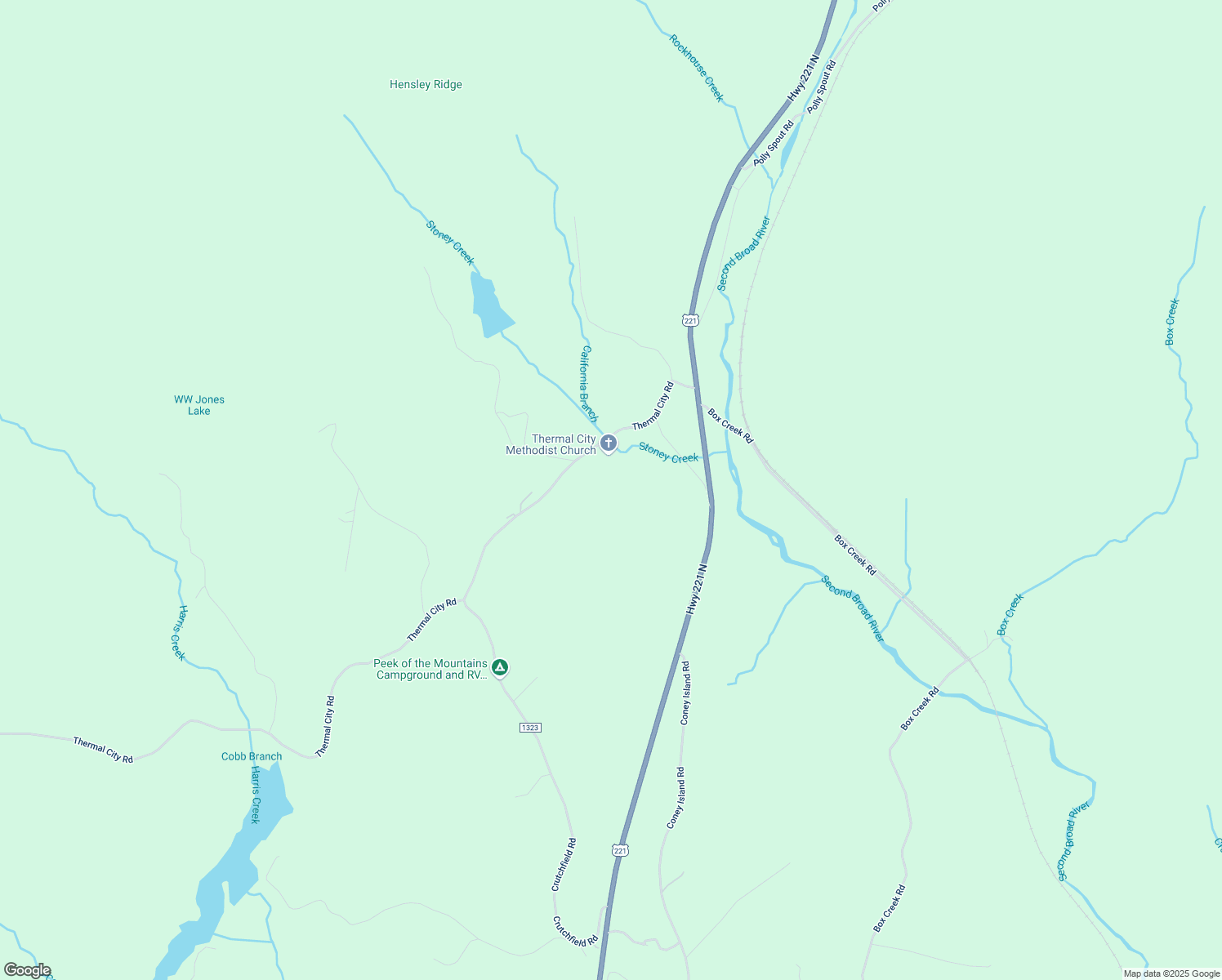 map of restaurants, bars, coffee shops, grocery stores, and more near 146 Thermal City Road in Union Mills