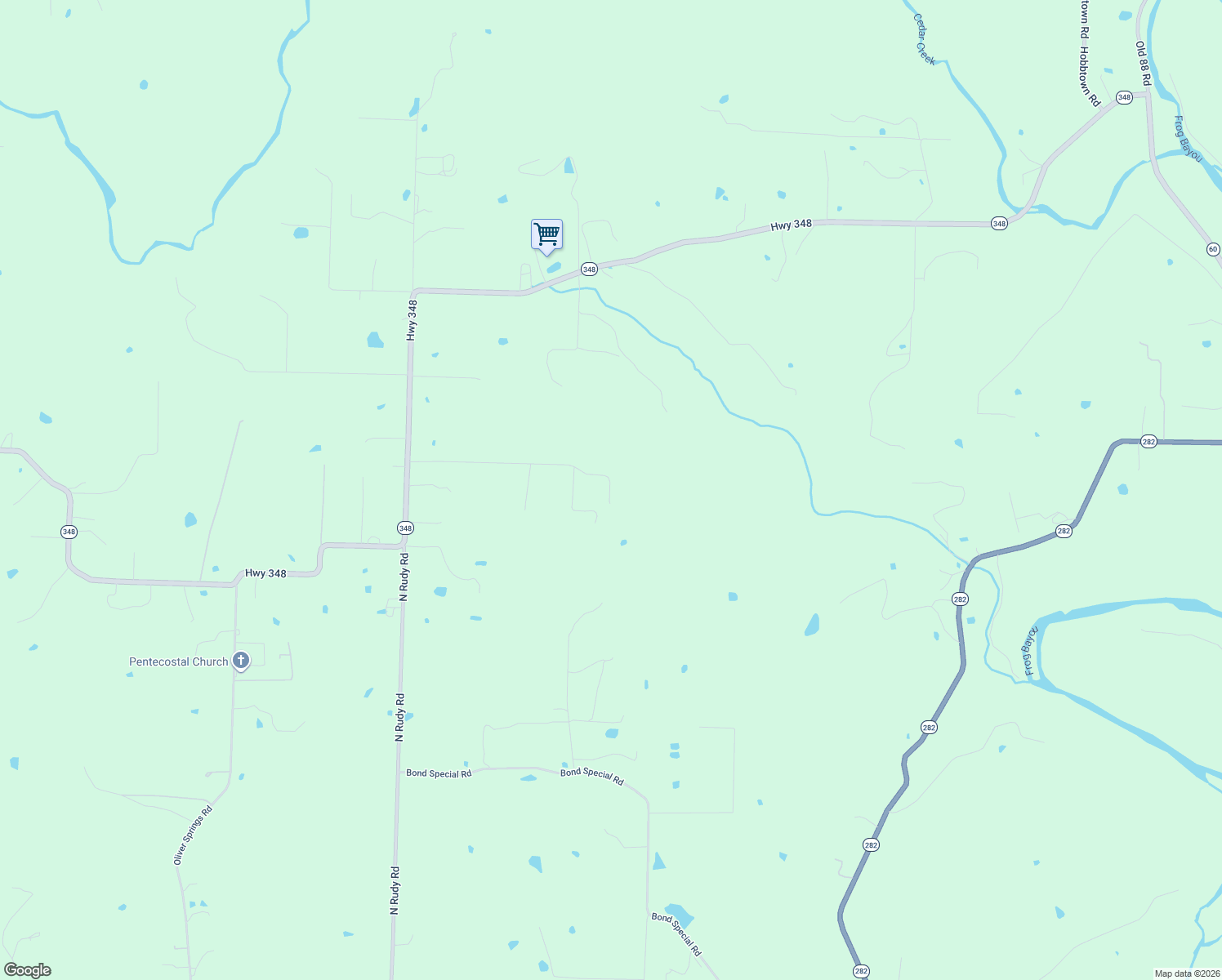 map of restaurants, bars, coffee shops, grocery stores, and more near 4018 Blue Hole Road in Rudy