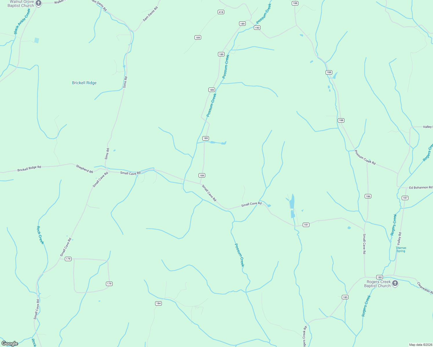 map of restaurants, bars, coffee shops, grocery stores, and more near 114 County Road 189 in Decatur
