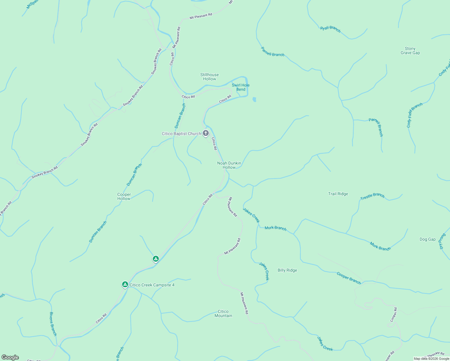map of restaurants, bars, coffee shops, grocery stores, and more near 2255 Citico Road in Vonore