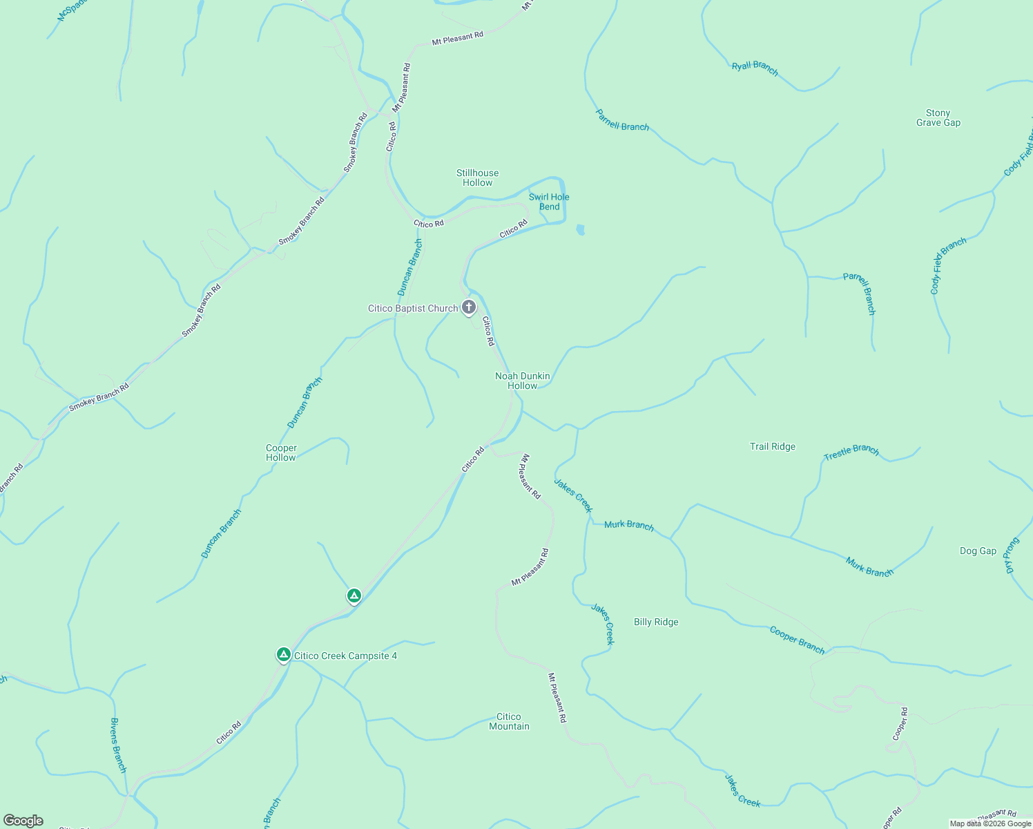 map of restaurants, bars, coffee shops, grocery stores, and more near 2255 Citico Road in Vonore