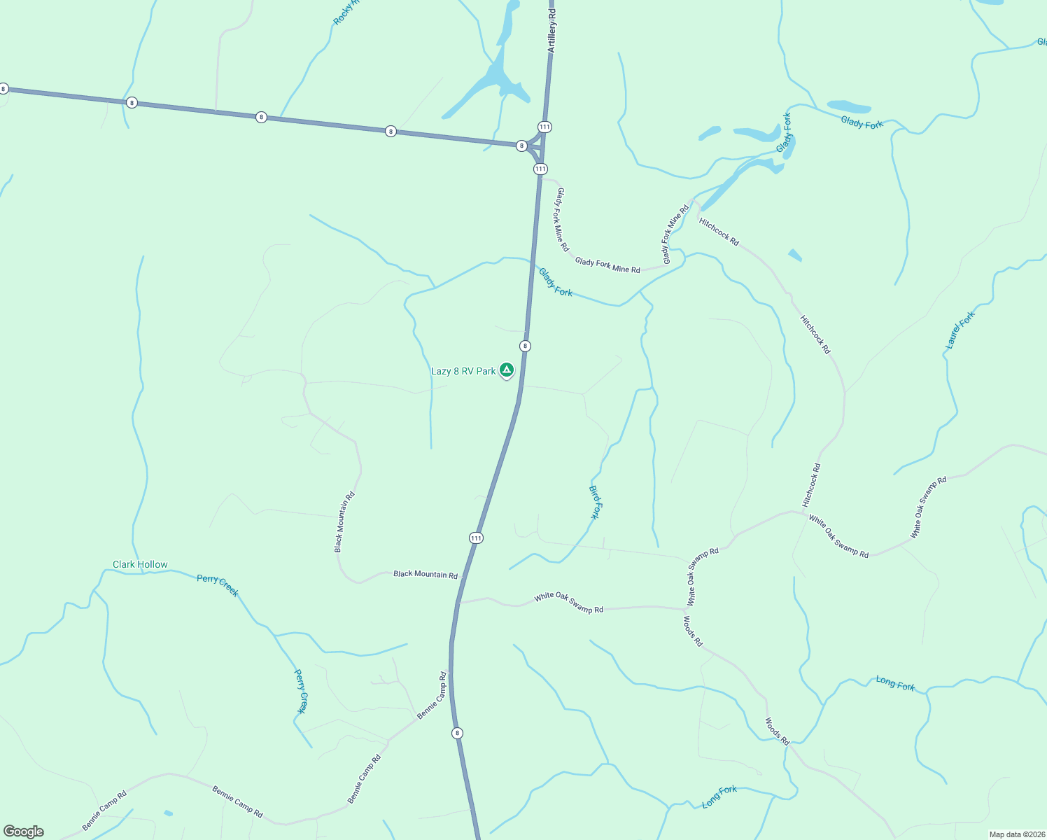 map of restaurants, bars, coffee shops, grocery stores, and more near 11556 Tennessee 8 in Dunlap