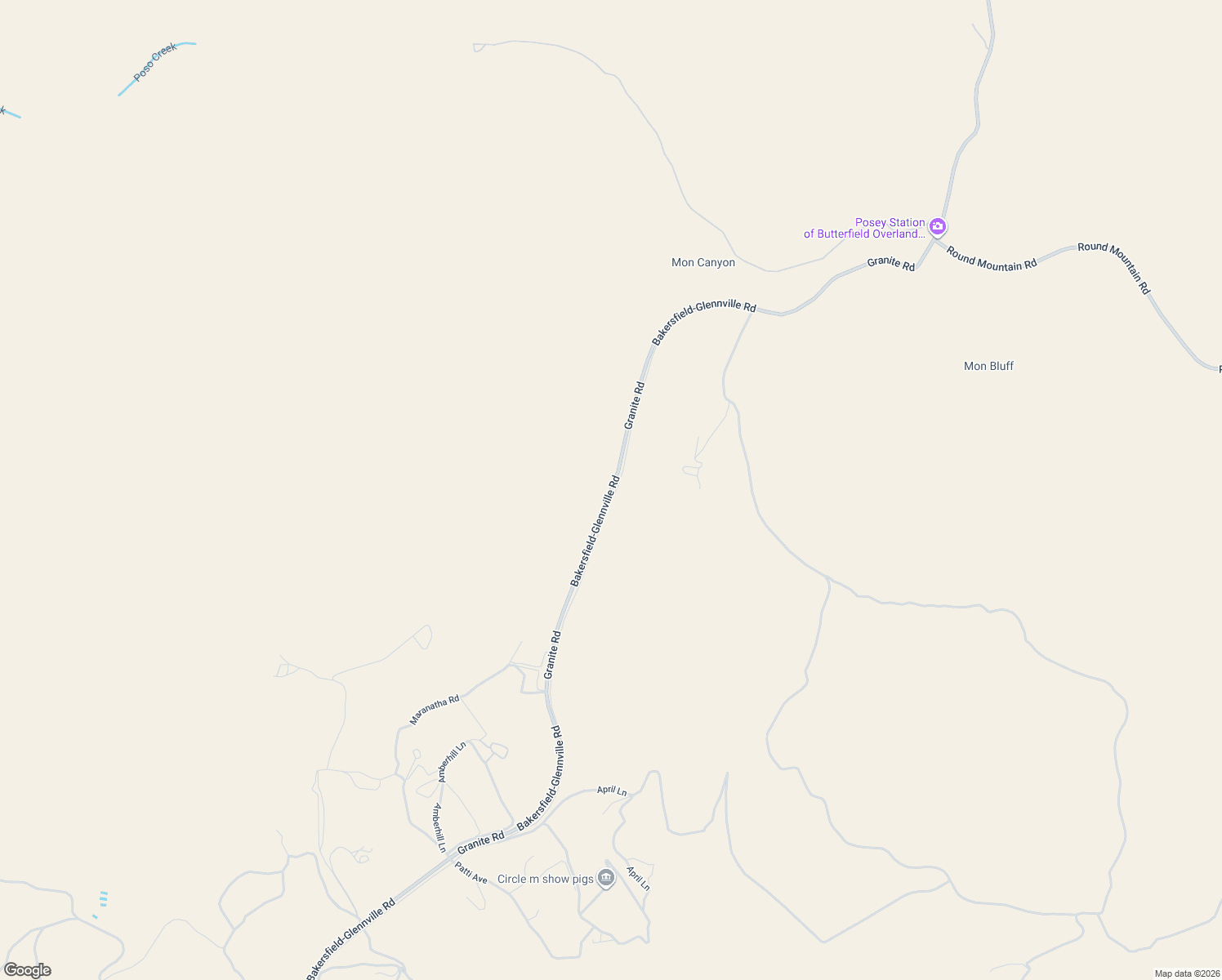 map of restaurants, bars, coffee shops, grocery stores, and more near Granite Road in Bakersfield
