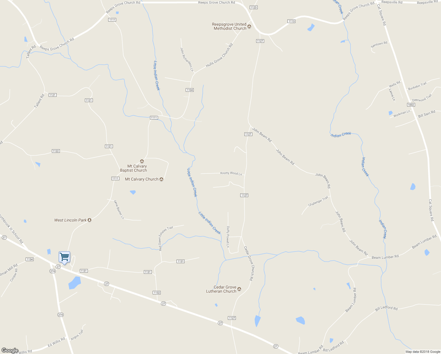 map of restaurants, bars, coffee shops, grocery stores, and more near 6811 Knotty Wood Lane in Vale
