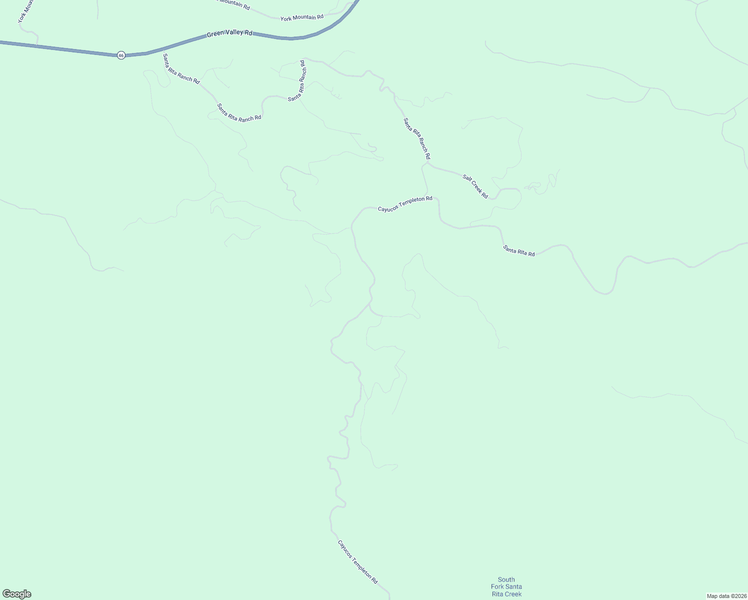 map of restaurants, bars, coffee shops, grocery stores, and more near Santa Rita Road in Templeton
