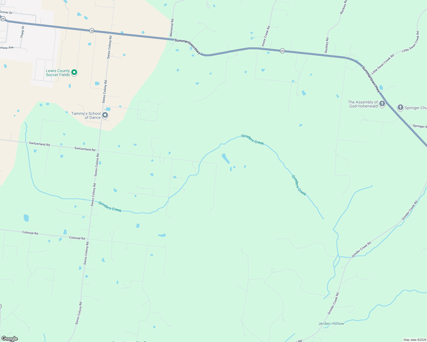 map of restaurants, bars, coffee shops, grocery stores, and more near 688 Switzerland Rd in Hohenwald