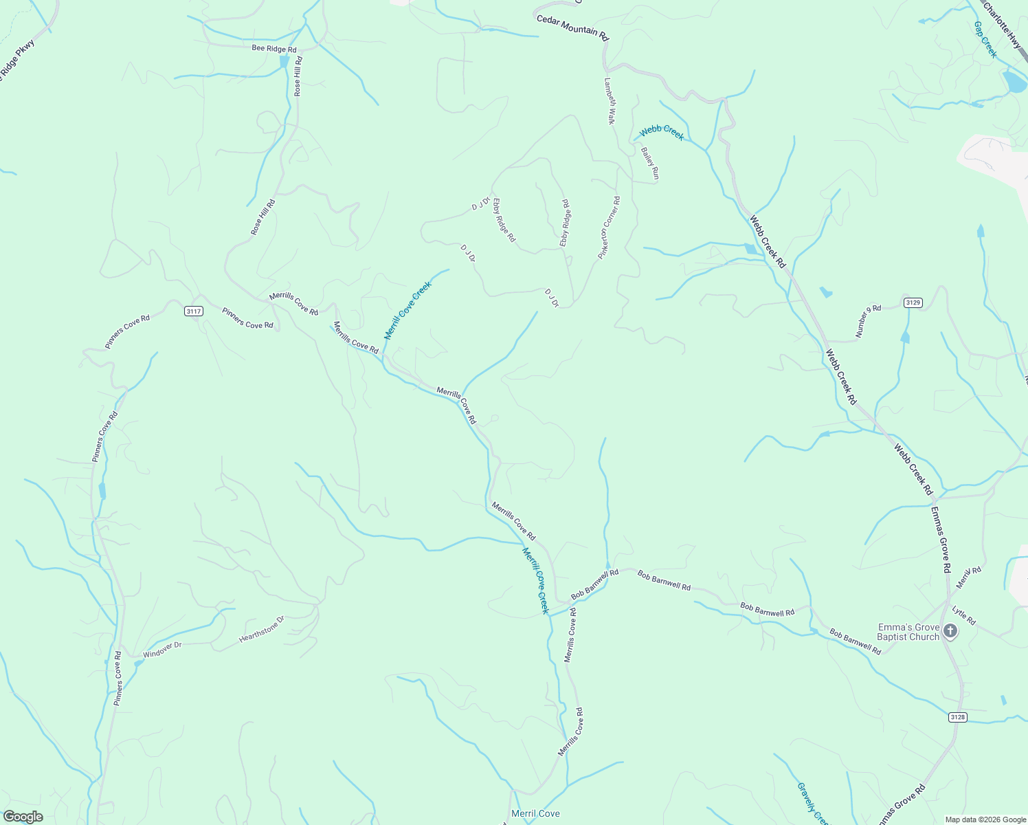 map of restaurants, bars, coffee shops, grocery stores, and more near 170 Merrills Ridge Road in Asheville