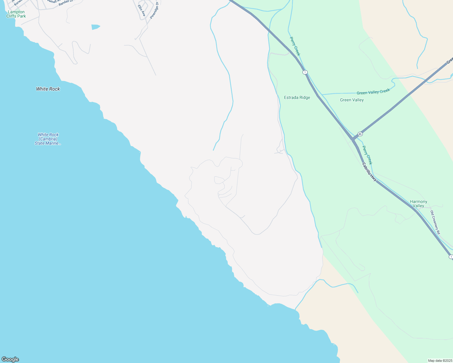 map of restaurants, bars, coffee shops, grocery stores, and more near 202 Monte Cristo Place in Cambria
