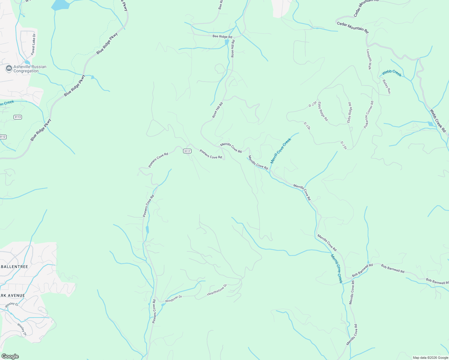 map of restaurants, bars, coffee shops, grocery stores, and more near 24 Smokey Road in Asheville