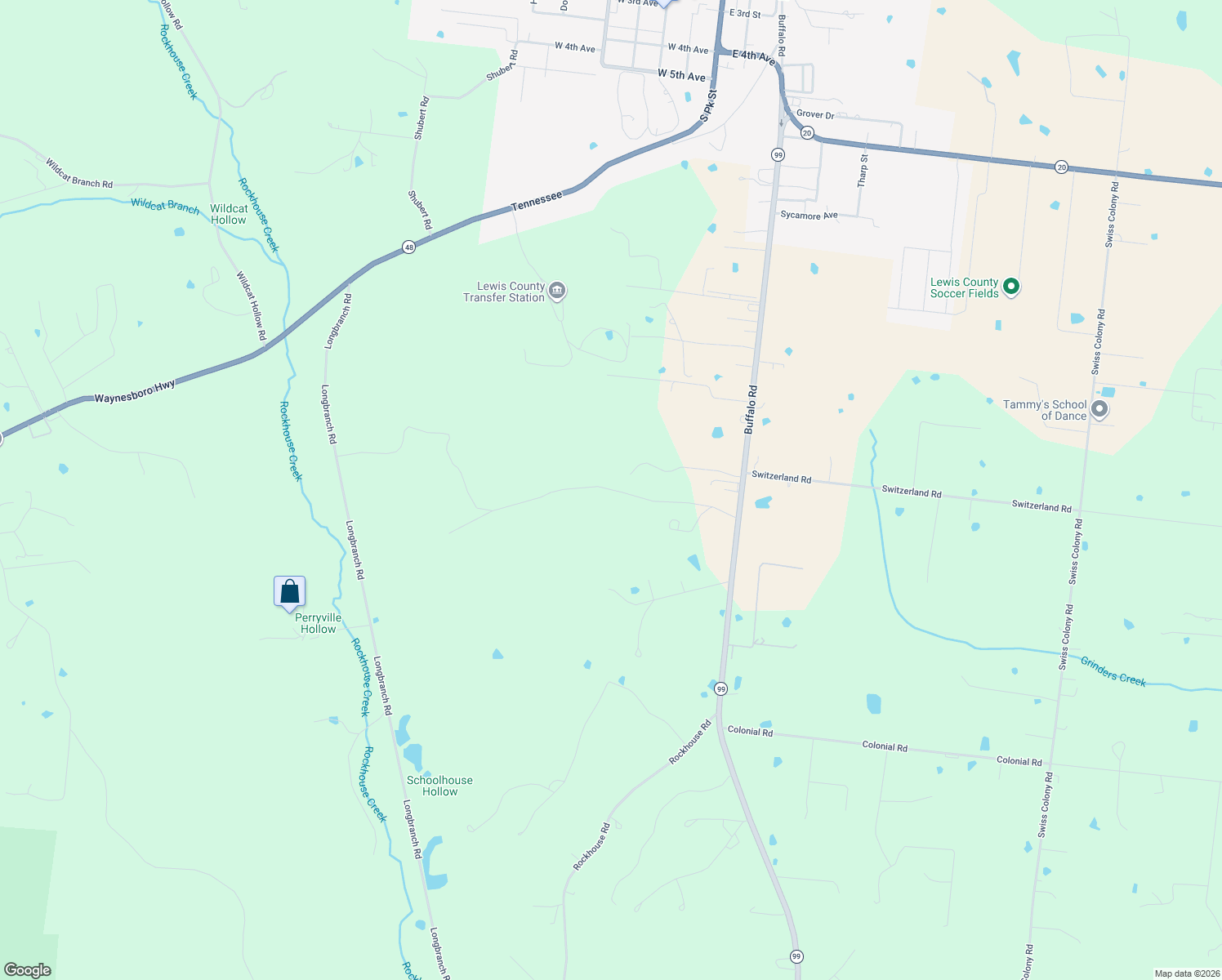 map of restaurants, bars, coffee shops, grocery stores, and more near 200 Heaven Hills Lane in Hohenwald