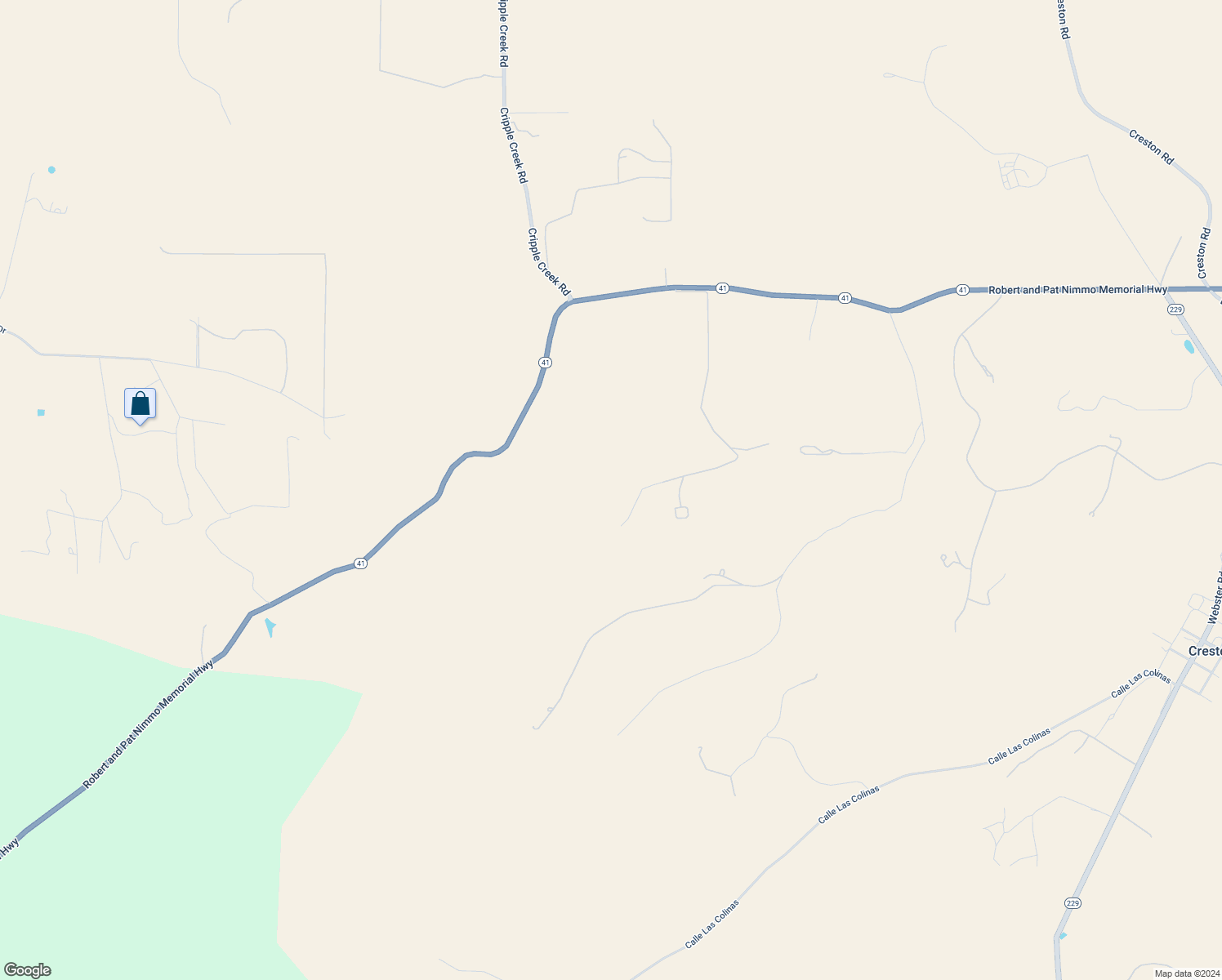 map of restaurants, bars, coffee shops, grocery stores, and more near Vista Del Paso Road in San Luis Obispo County