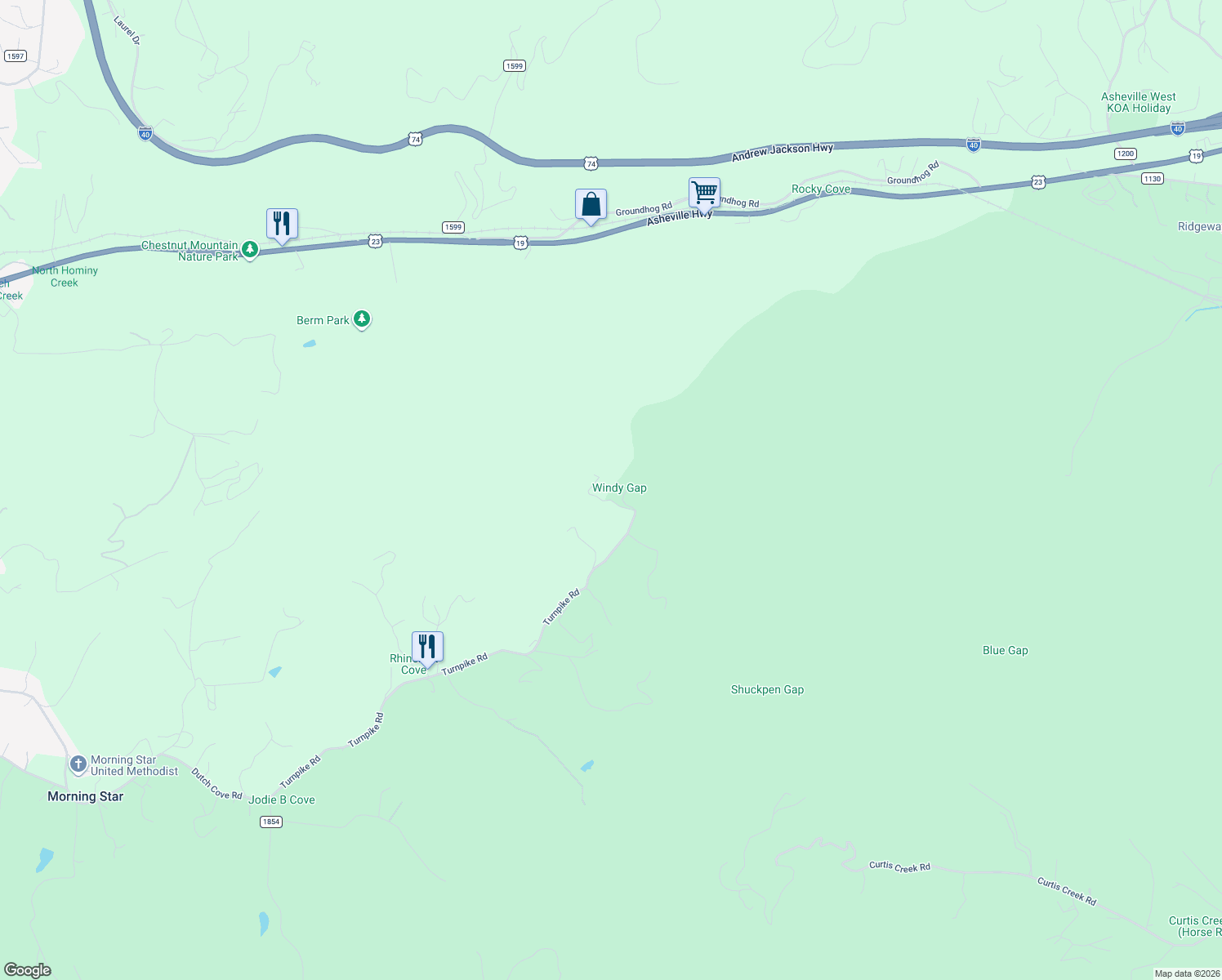 map of restaurants, bars, coffee shops, grocery stores, and more near 110 Cliffords Mountain Road in Canton