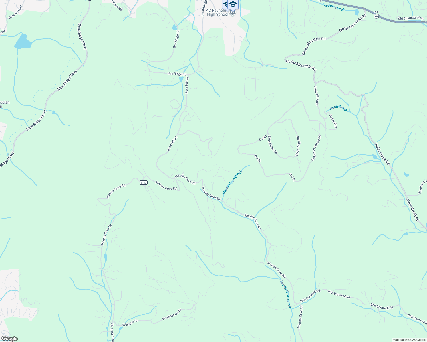 map of restaurants, bars, coffee shops, grocery stores, and more near 51 Indian Trail in Asheville