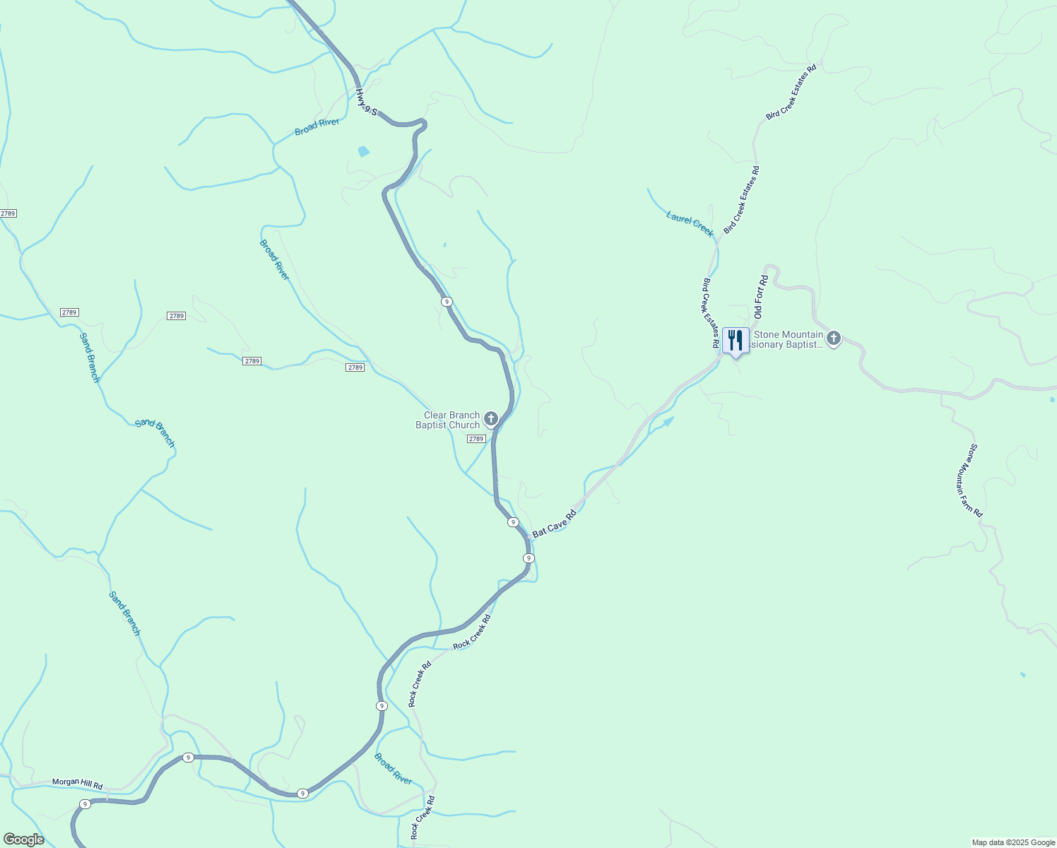 map of restaurants, bars, coffee shops, grocery stores, and more near 97 Havens Creek Road in Black Mountain