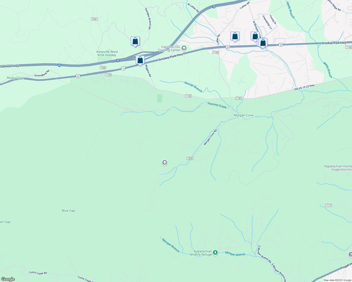 map of restaurants, bars, coffee shops, grocery stores, and more near 99999 Cleves Drive in Candler