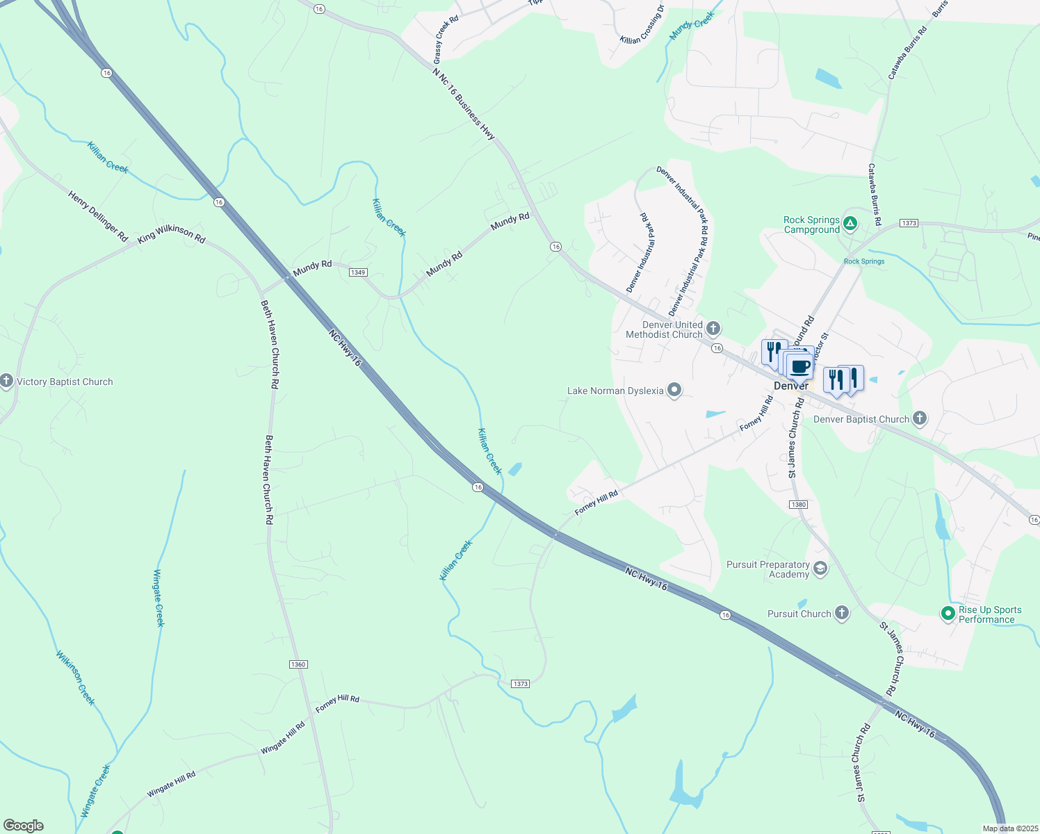 map of restaurants, bars, coffee shops, grocery stores, and more near 6351 Wildwood Trail in Denver
