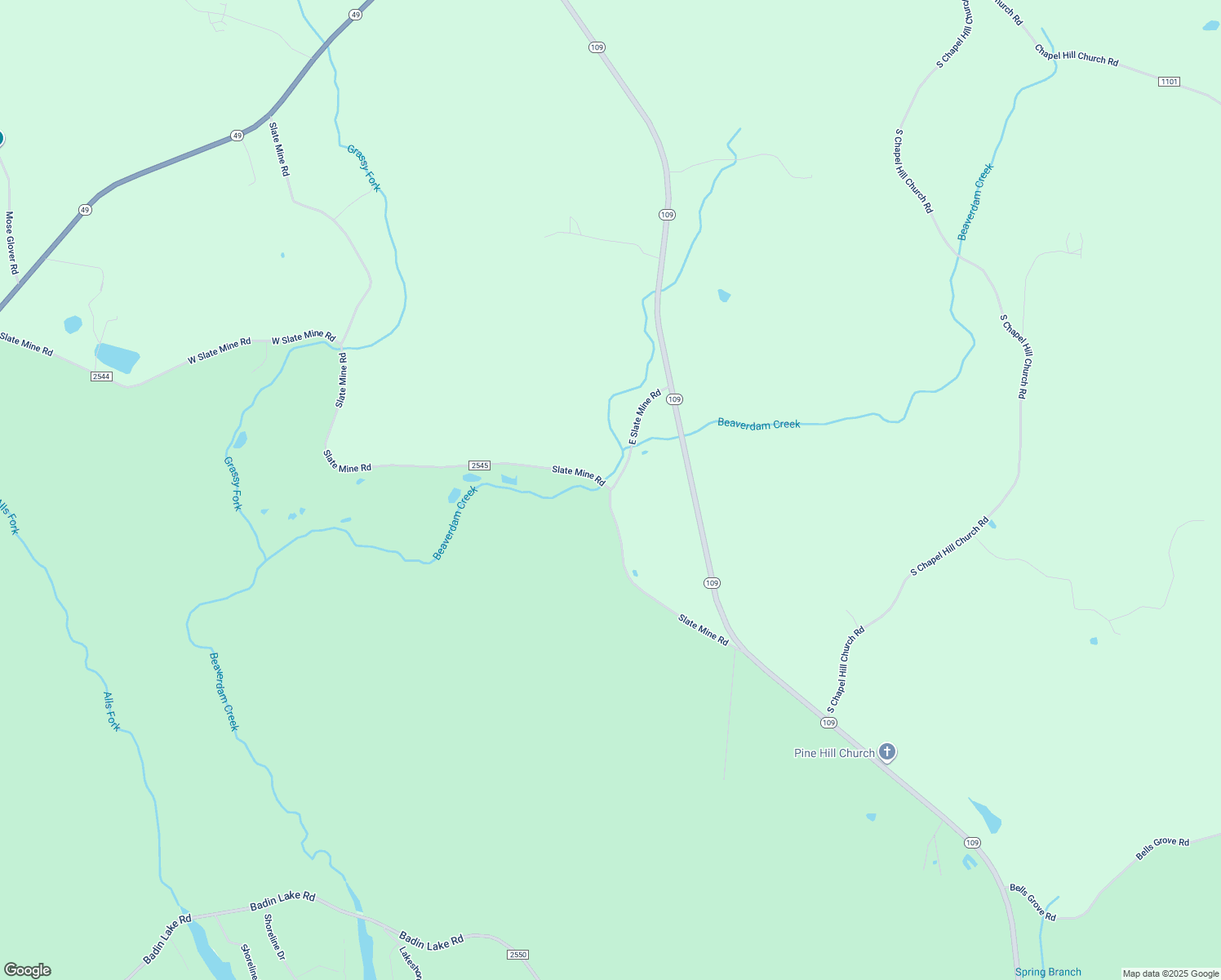 map of restaurants, bars, coffee shops, grocery stores, and more near 2117 Slate Mine Road in New London